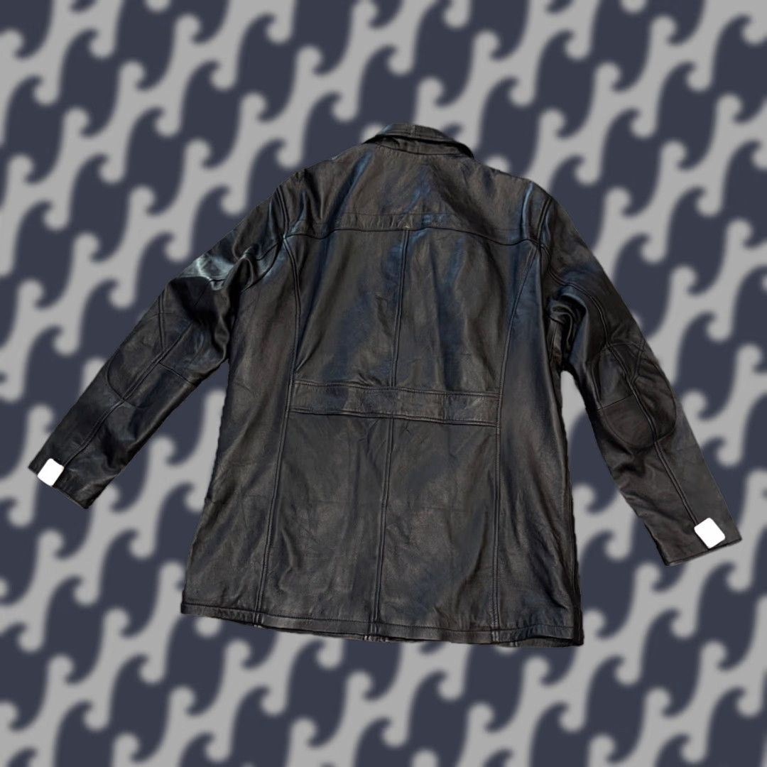 Vintage VINTAGE? No. Black Leather Jacket XL Men's Mid-Length Lightweight Soft Casual Coat with Pockets Zip Button Size US XL / EU 56 / 4 - 1 Thumbnail
