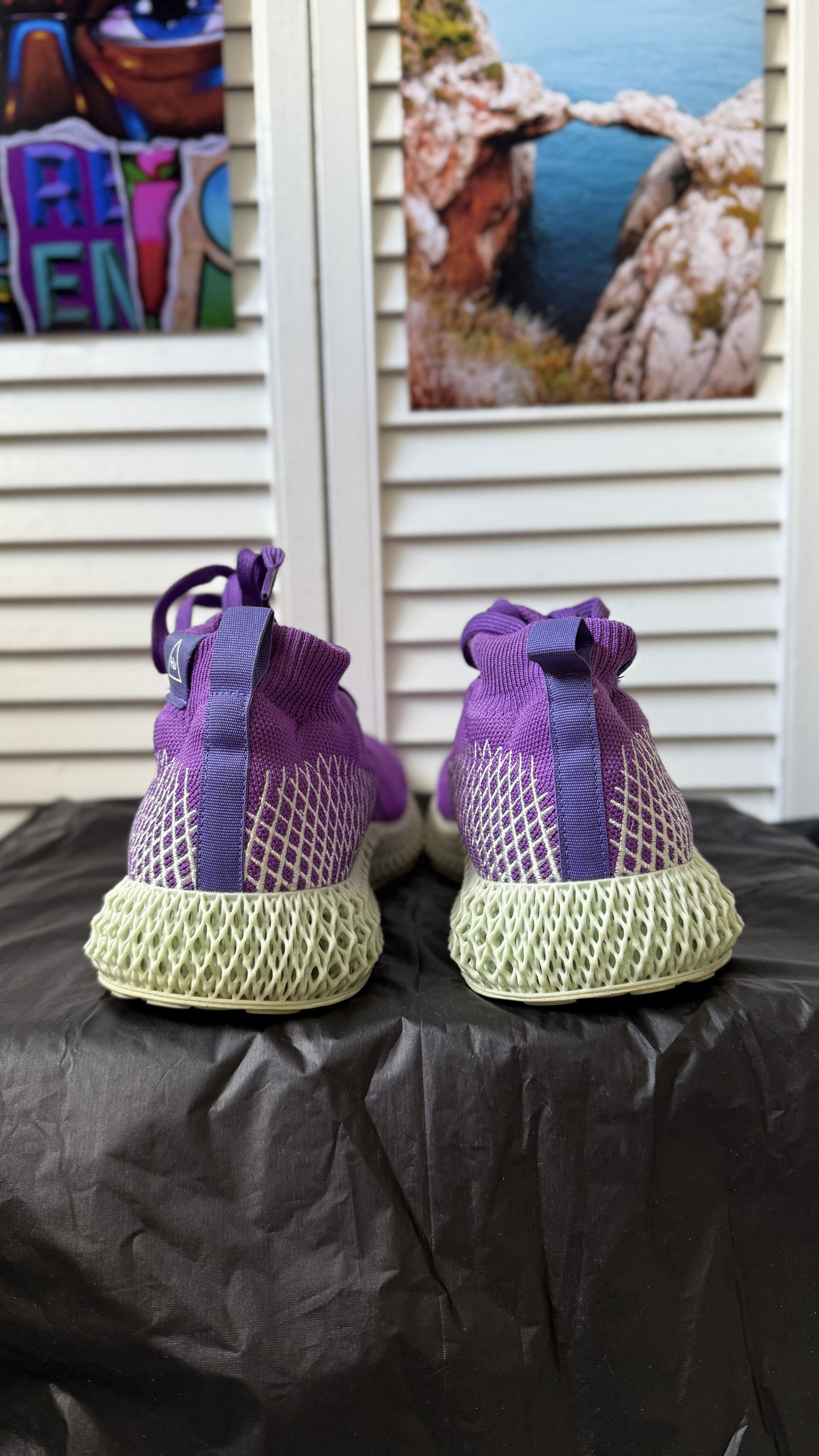 Adidas × Human Made 4D Runner 'Active Purple' Size US 12 / EU 45 - 6 Thumbnail