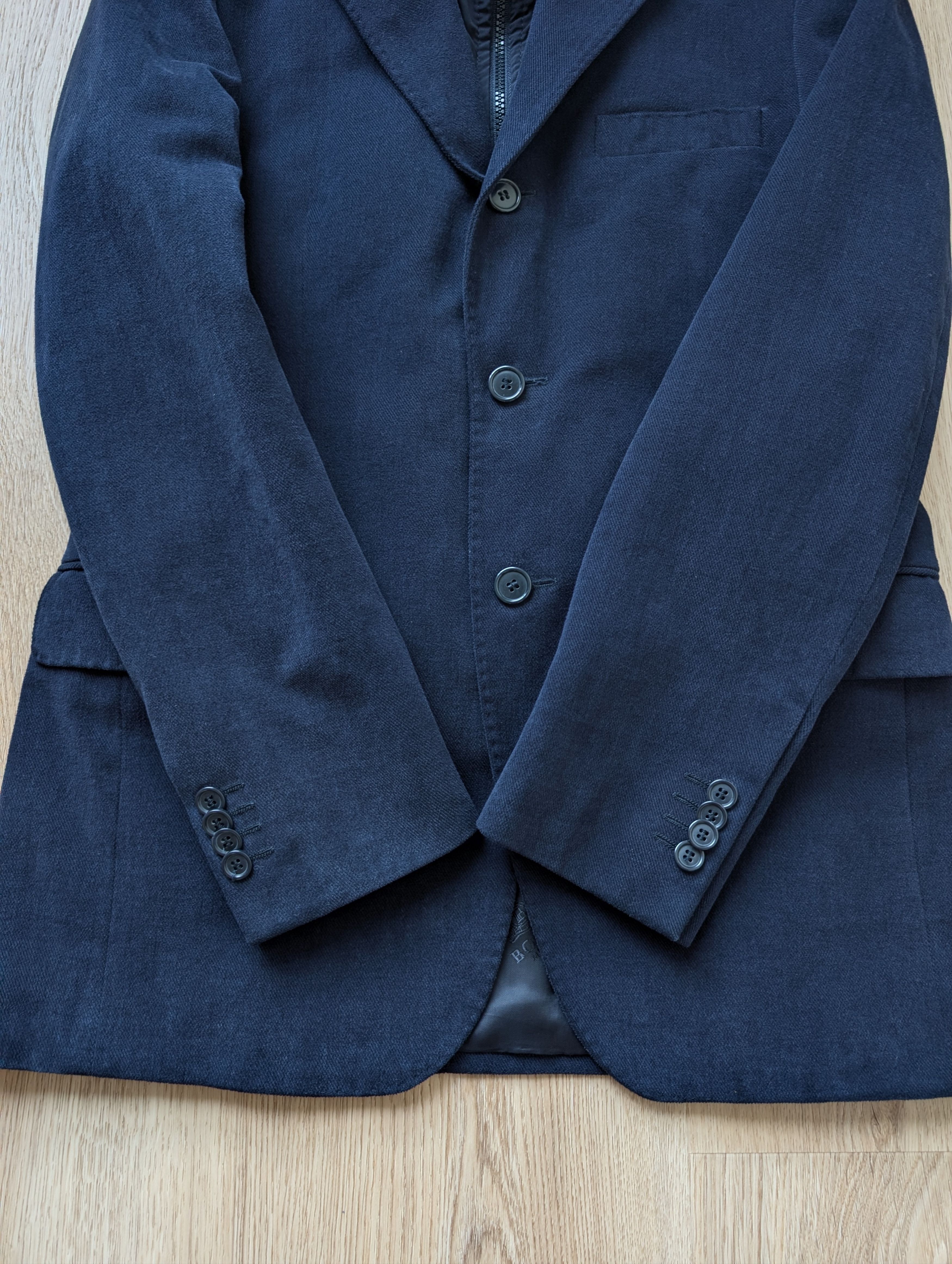 Boggi Boggi Milano Cotton Blazer Sport Coat Jacket With Inner Vest Size 46R - 6 Thumbnail