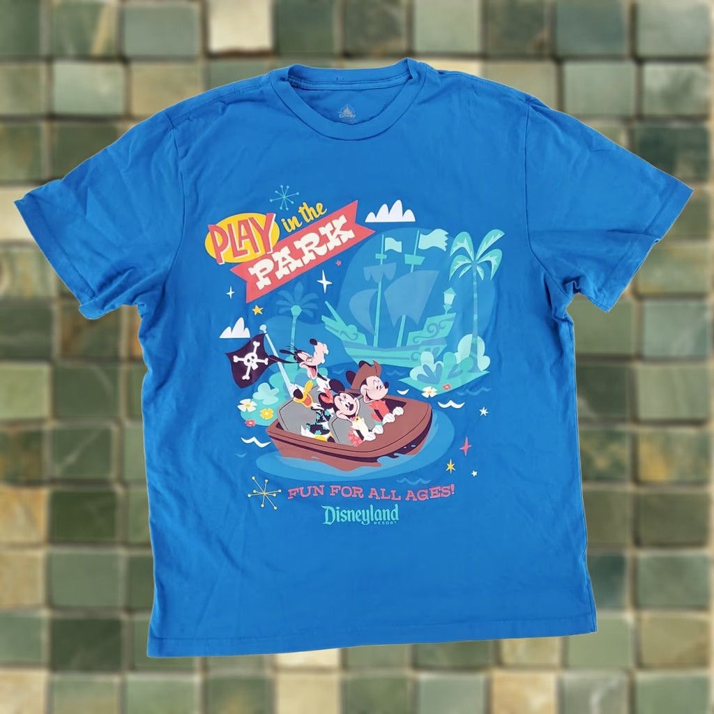 Disney Disneyland Pirates T Shirt Blue Donald Duck Mickey Mens L Size US L / EU 52-54 / 3 - 1 Thumbnail