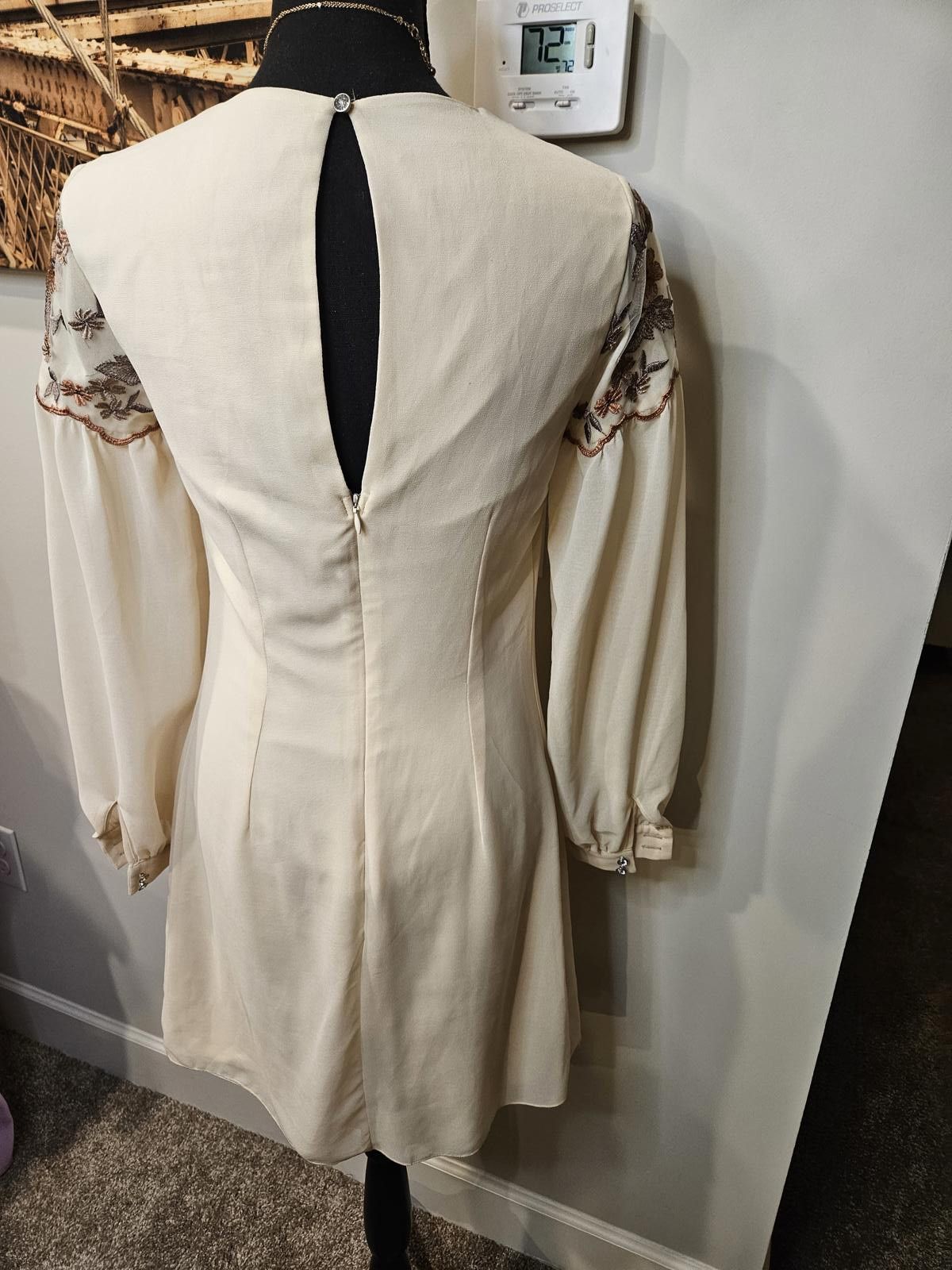Designer Little Mistress Vintage Inspired Embroidered Dress #410 Size XS / US 0-2 / IT 36-38 - 2 Thumbnail