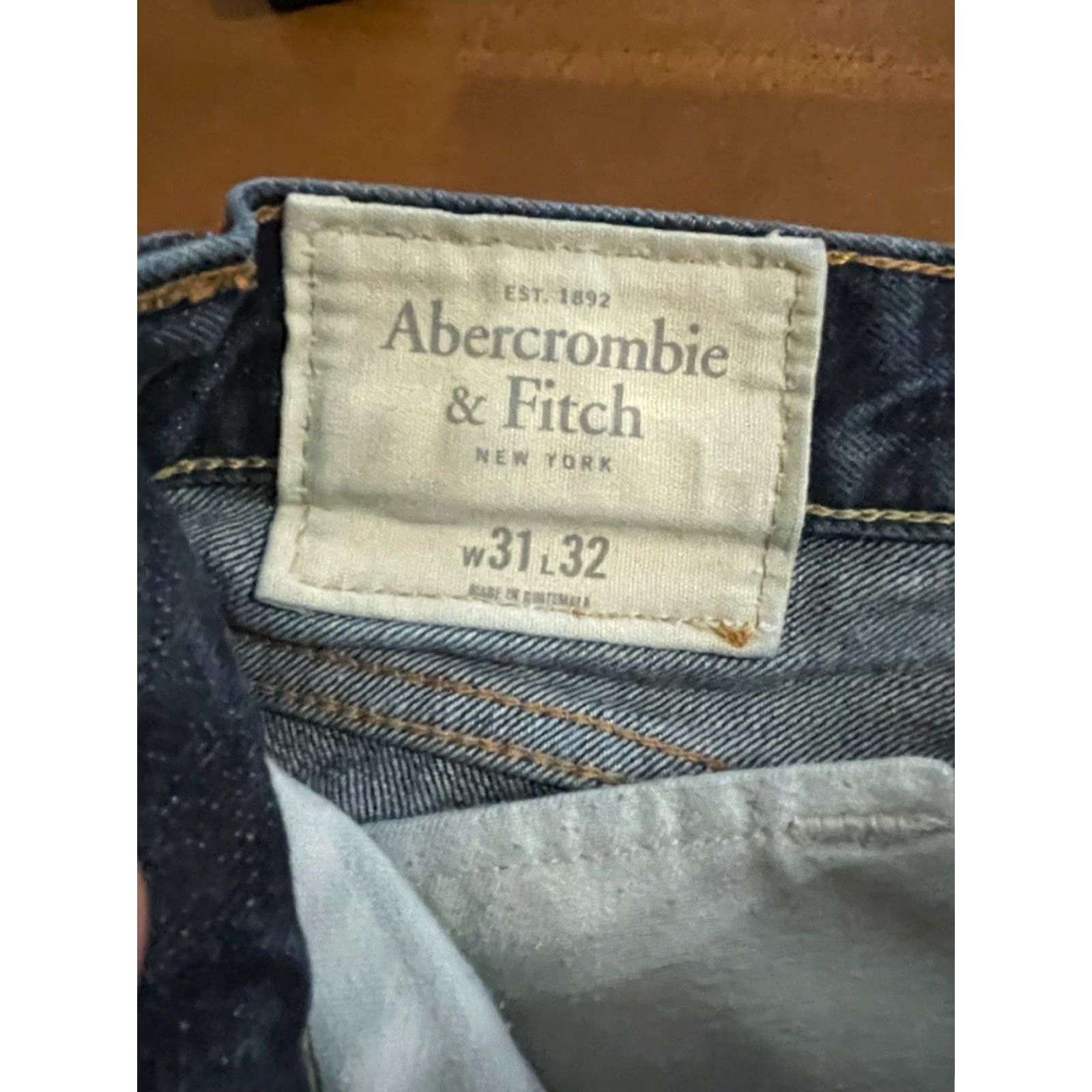 Abercrombie & Fitch Abercrombie & Fitch Jeans Men Slim Straight Dark Wash Size 31x32 Blue Mens Size US 31 - 4 Thumbnail