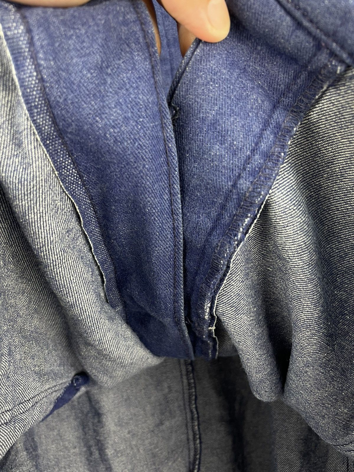 Vintage Vintage French works jacket selvage denim Size US L / EU 52-54 / 3 - 6 Thumbnail