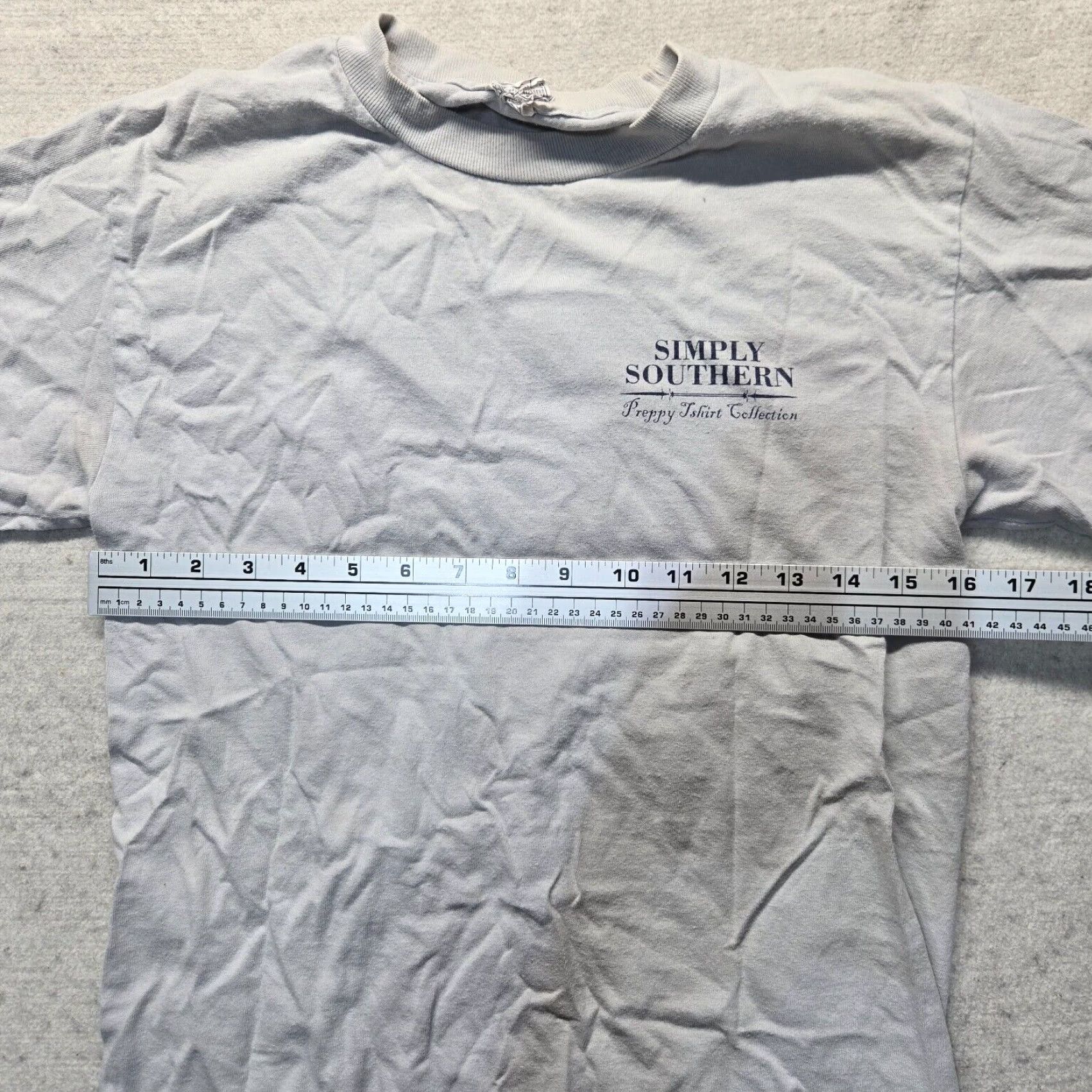 Vintage Simply Southern Women's S T-Shirt Blue Crew Neck Logo Preppy Casual KnIT Top Size S / US 4 / IT 40 - 5 Thumbnail