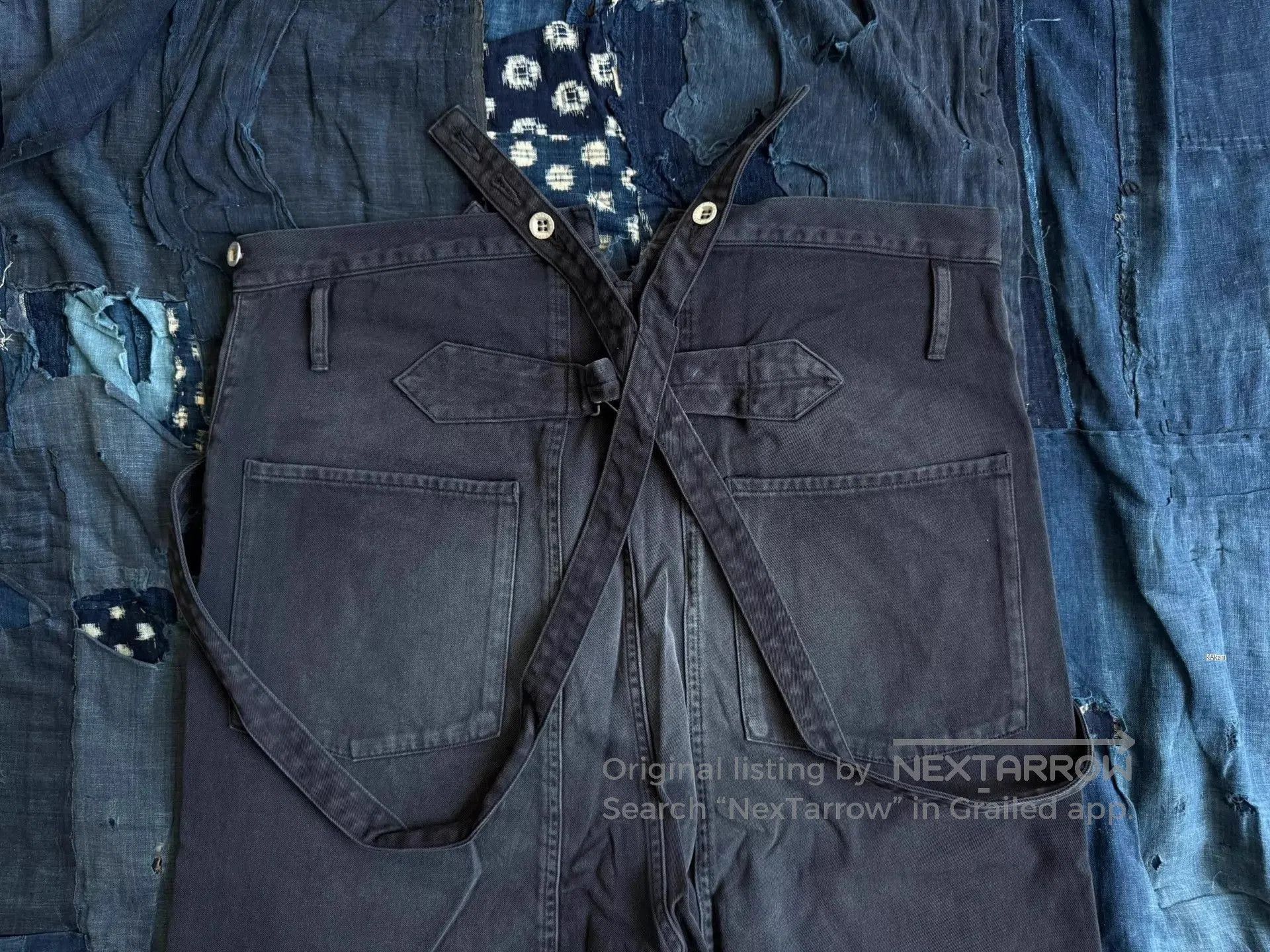Visvim Black Denim Suspender Pants Size 32. Size US 32 / EU 48 - 5 Thumbnail