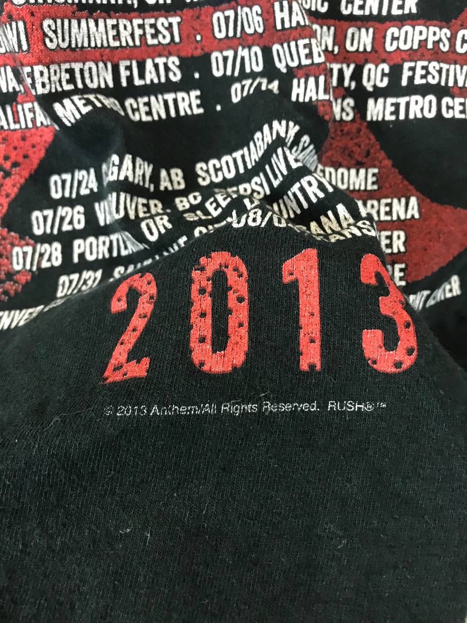 Band Tees Rush 2013 rock band tour tee Size US S / EU 44-46 / 1 - 6 Thumbnail
