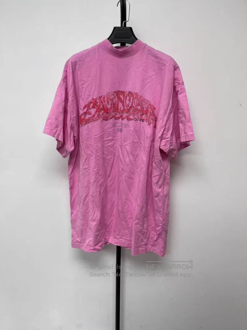 Balenciaga Balenciaga Pattern Printed Crew Neck Short Sleeve T-Shirt Size US M / EU 48-50 / 2 - 1 Thumbnail