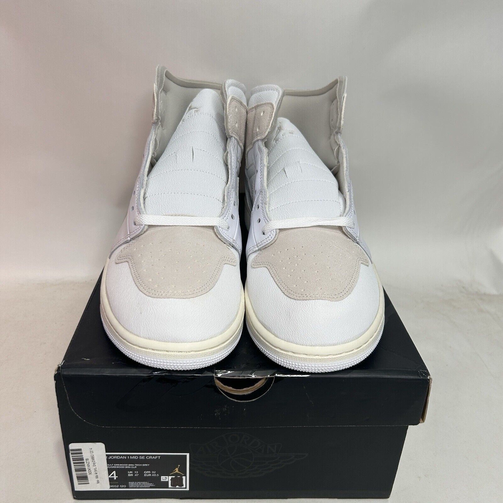 Nike Nike Air Jordan 1 Mid SE Craft “Tech Grey Light Orewood” Size US 14 / EU 47 - 2 Thumbnail