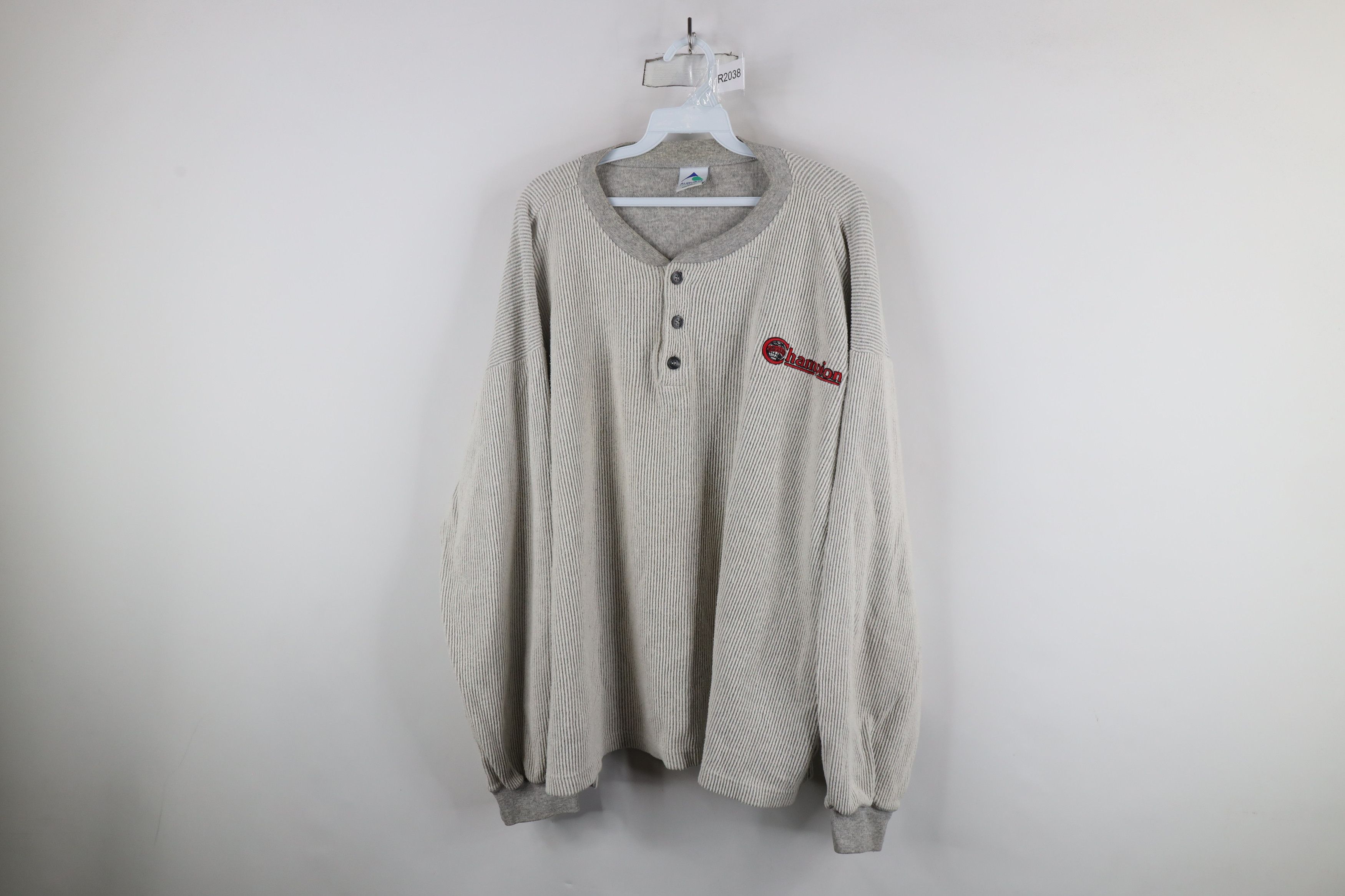Champion × Vintage Vintage 90s Champion Spark Plugs Ribbed Henley Sweater USA Size US XXL / EU 58 / 5 - 1 Thumbnail