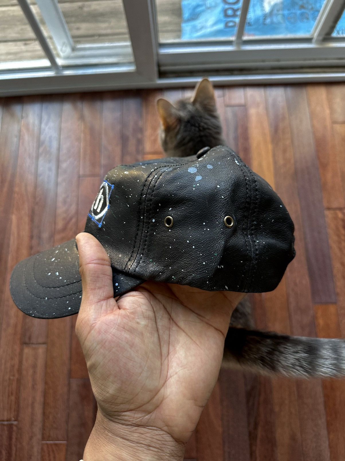 Asics × HIDDEN Painted Washed Leather Hat - Black Size ONE SIZE - 7 Thumbnail