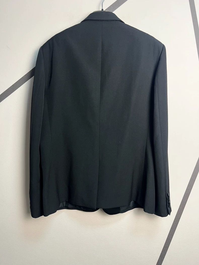 Saint Laurent Paris Saint Laurent Paris Spring/Summer 21 Satin Sword-Neck Wool Size 52R - 2 Thumbnail