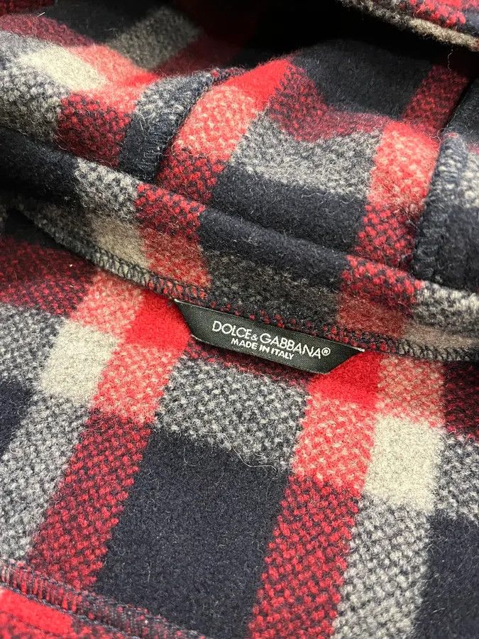 Dolce & Gabbana 2000s Dolce & Gabbana Red & Blue Tartan Hooded Jacket Size US S / EU 44-46 / 1 - 9 Thumbnail