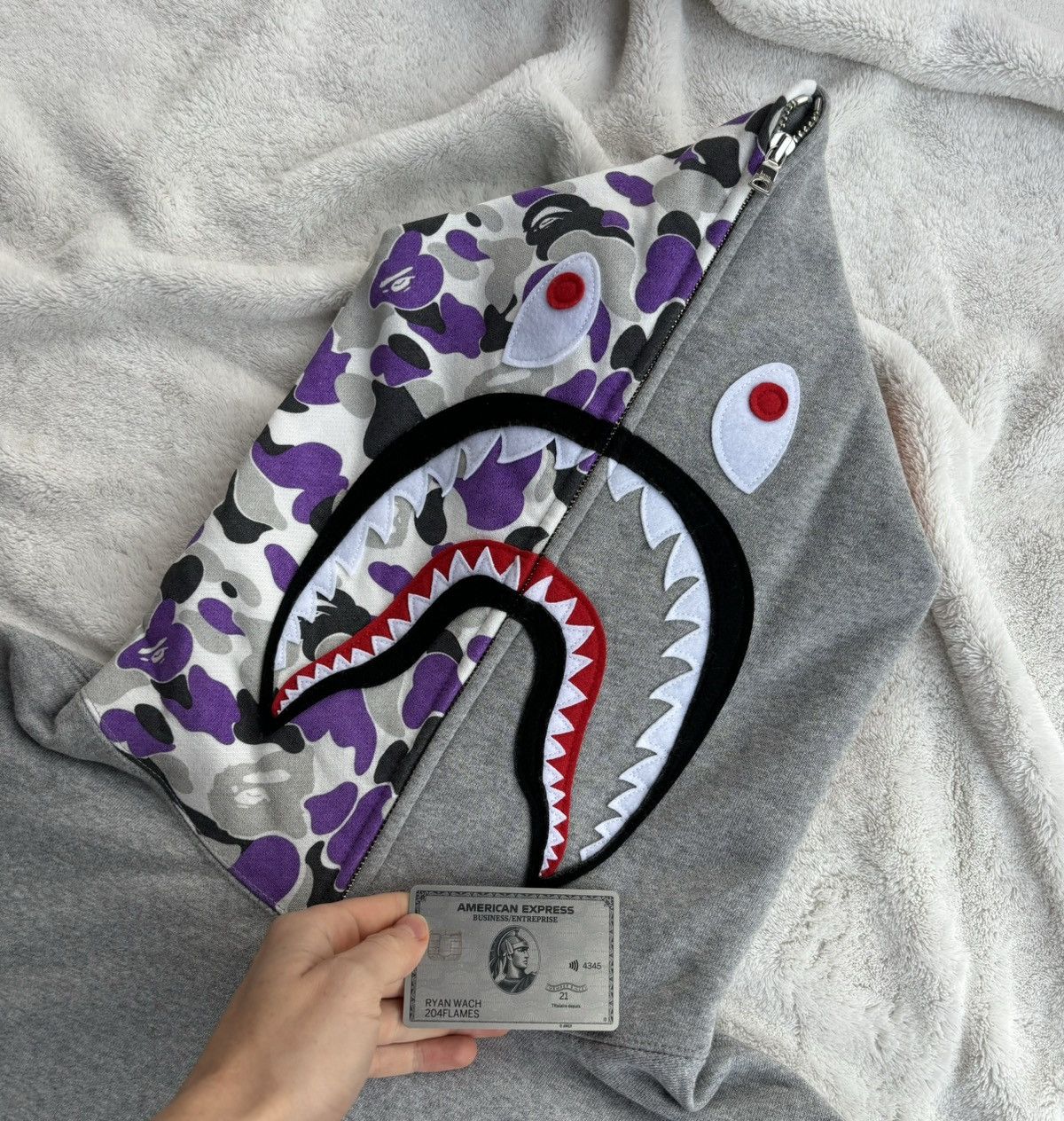 Bape Bape Grey ‘Soho Store 18th Anniversary’ Zip Shark Hoodie Size US XL / EU 56 / 4 - 2 Thumbnail
