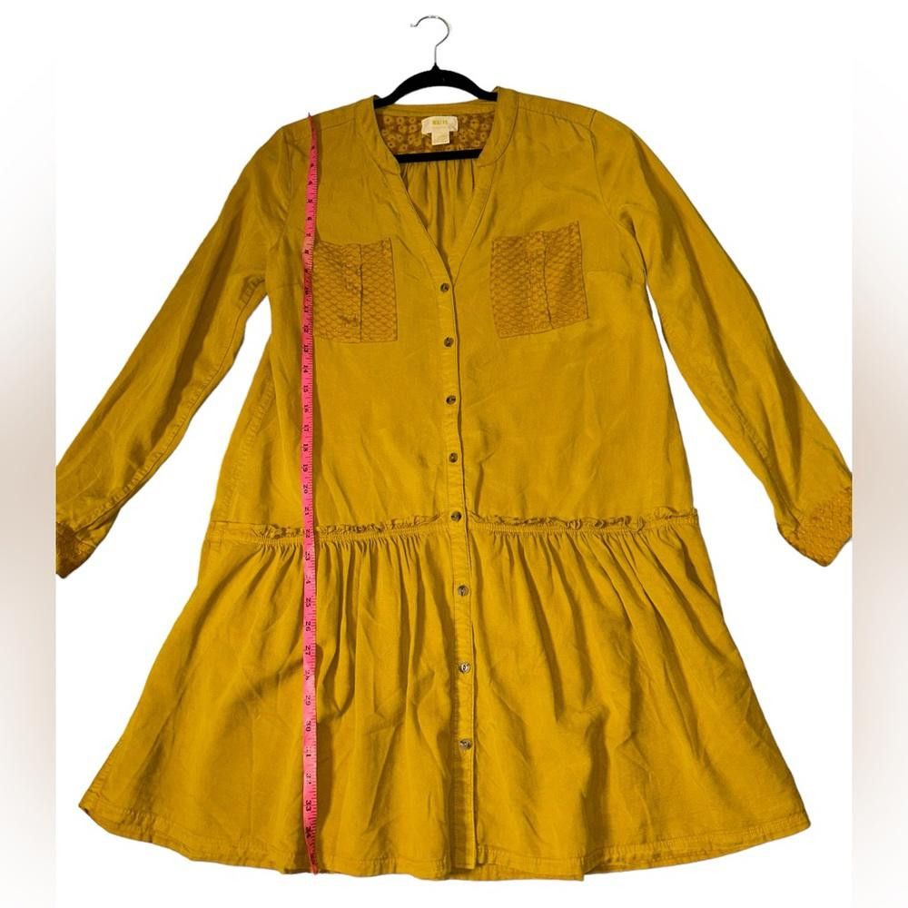 Designer Anthropologie l Maeve Marlie Button-Front Tunic Dress Size 6 Size M / US 6-8 / IT 42-44 - 6 Thumbnail