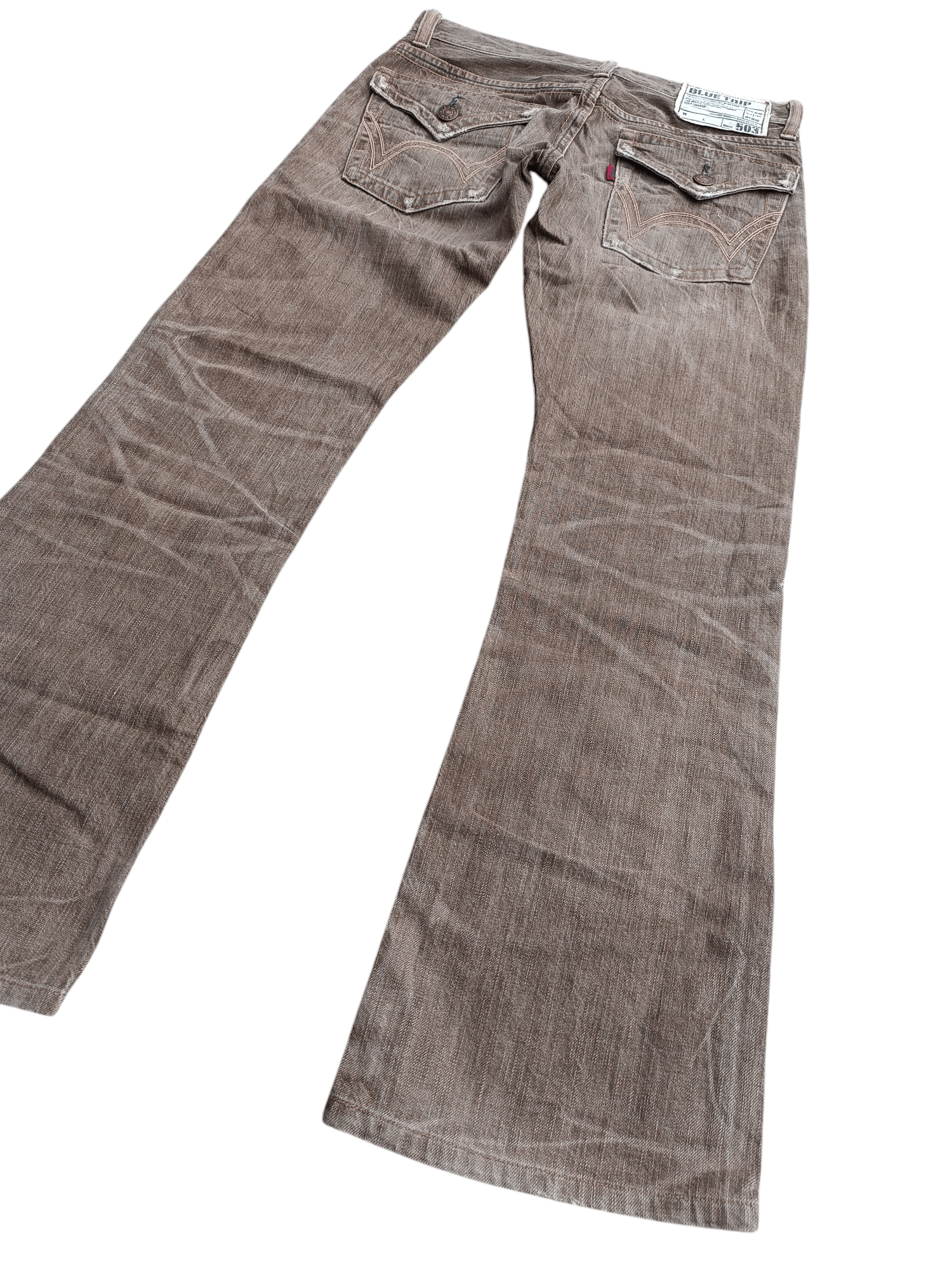 Edwin Flare 90s Style Edwin 503 Flare Blue Trip Faded Jeans Size US 32 / EU 48 - 14 Thumbnail