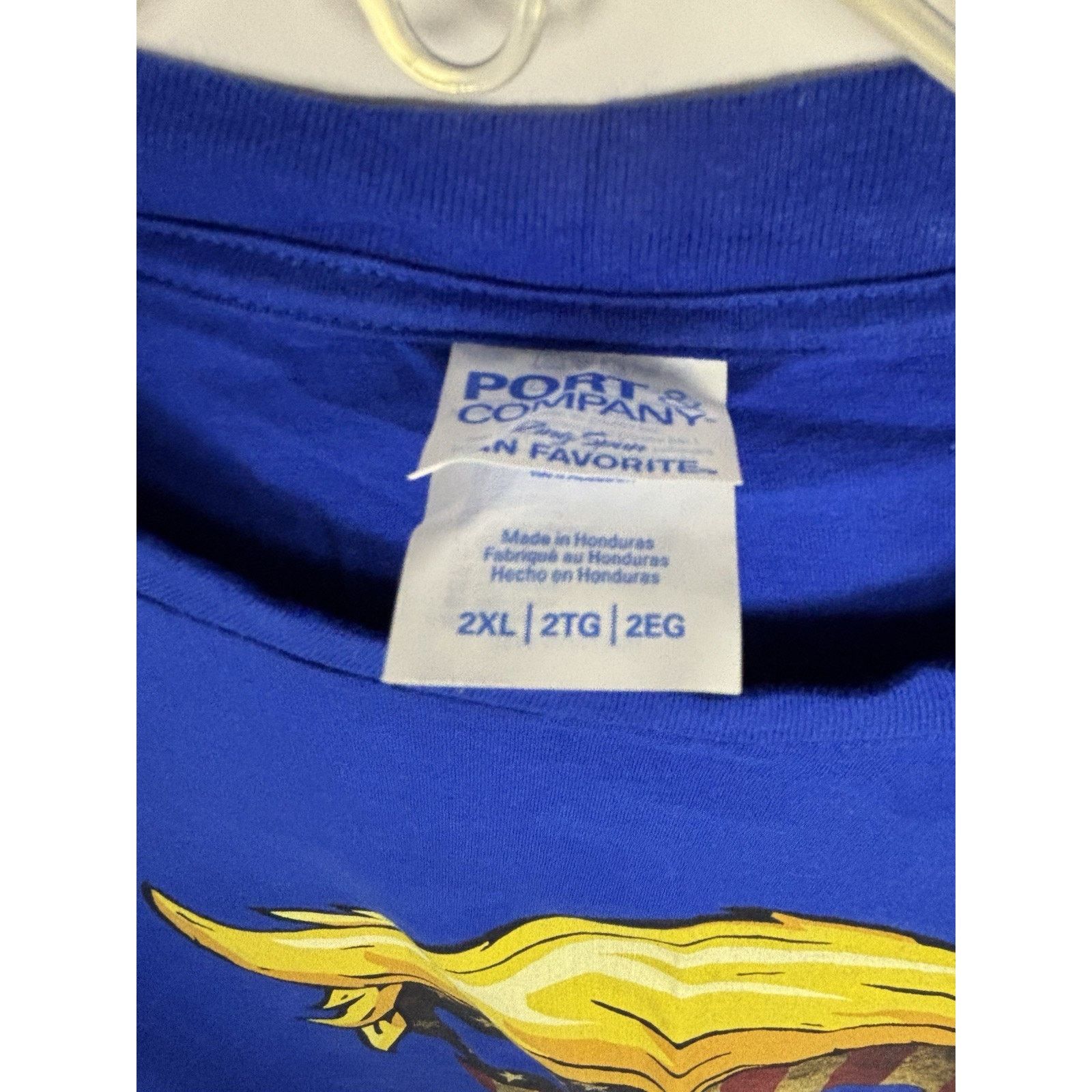 The Unbranded Brand Trump Punisher Skull Tee 2XL Blue USA Flag Hair Graphic Size US XXL / EU 58 / 5 - 4 Thumbnail