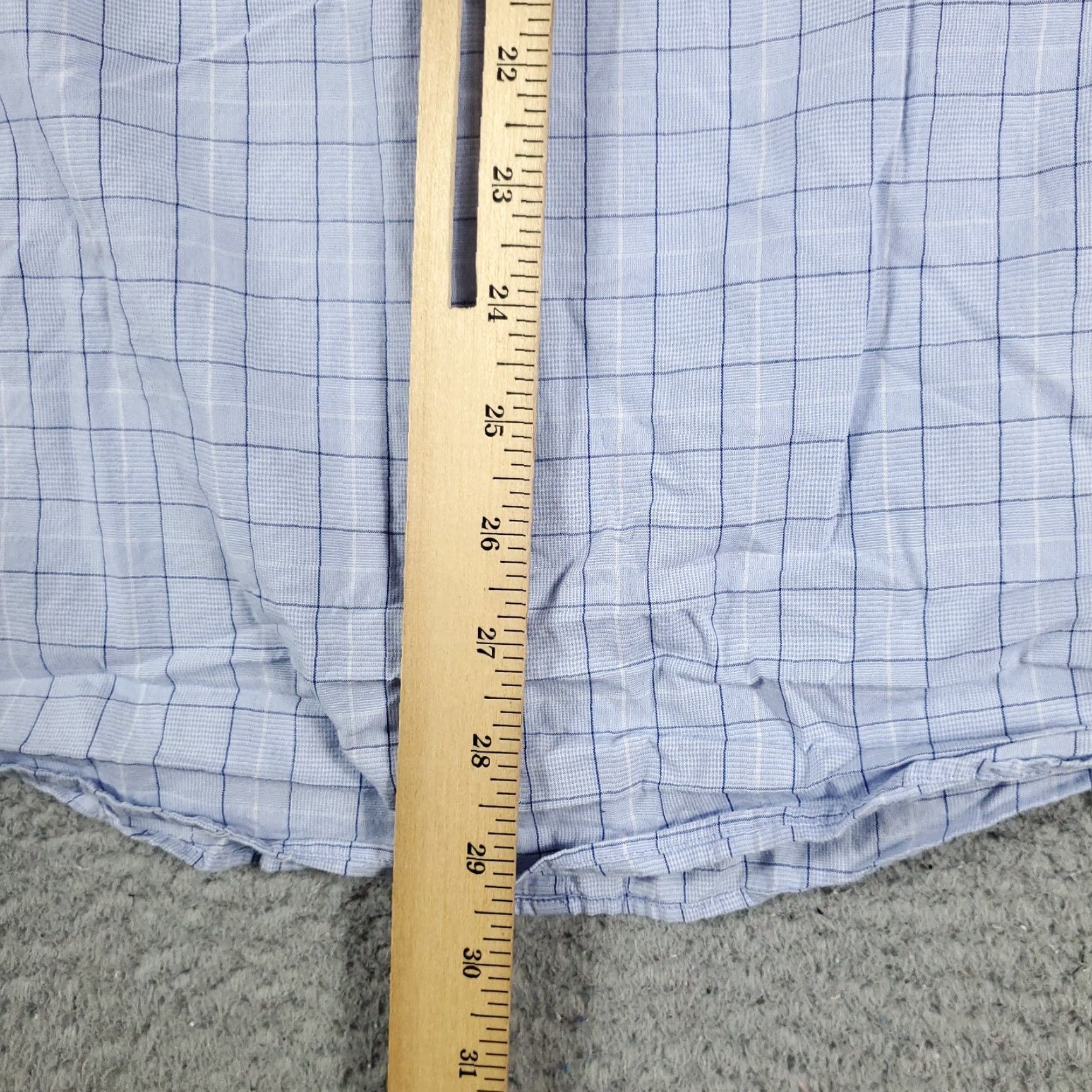 Tommy Hilfiger Tommy Hilfiger Shirt Mens 14.5 Blue Plaid Dress Button Up Long Sleeve Size 36R - 4 Thumbnail