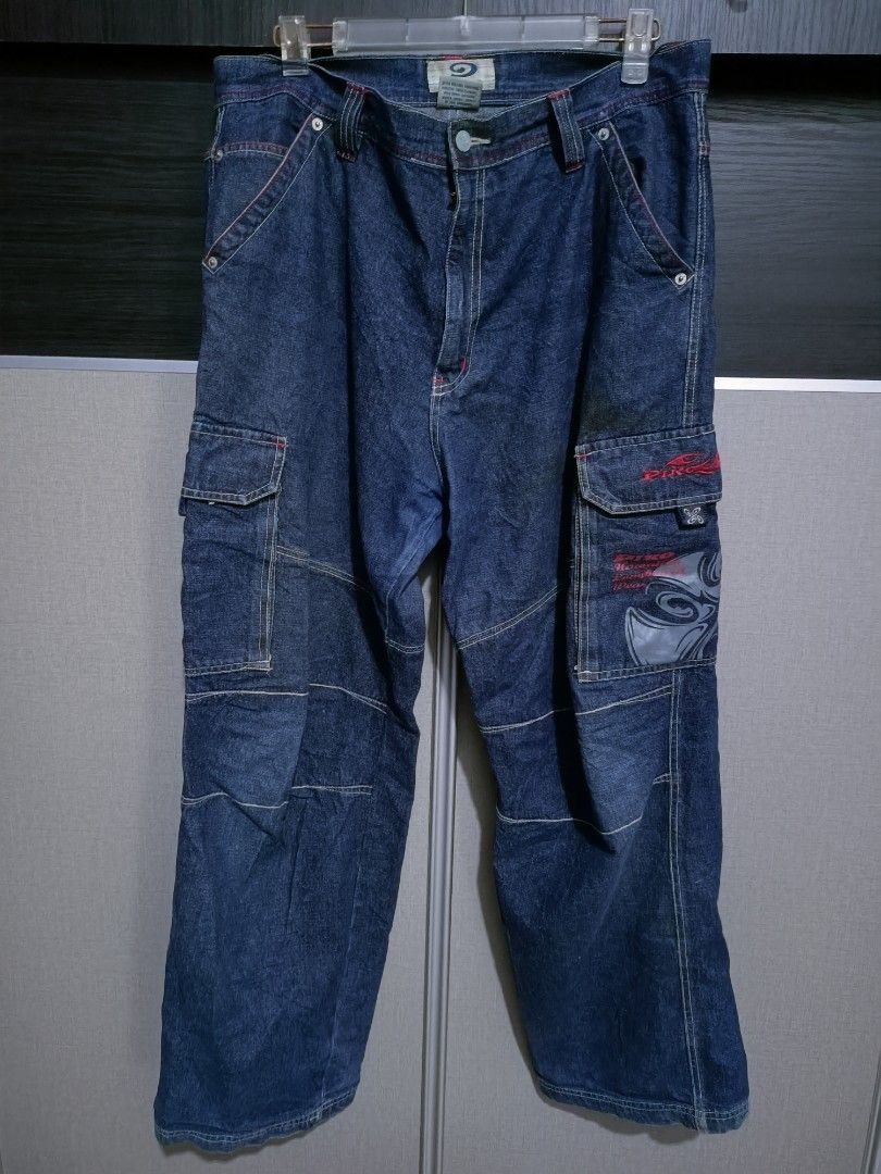 Japanese Brand Vintage Piko Baggy Tribal Cargo Denim Size US 36 / EU 52 - 1 Thumbnail