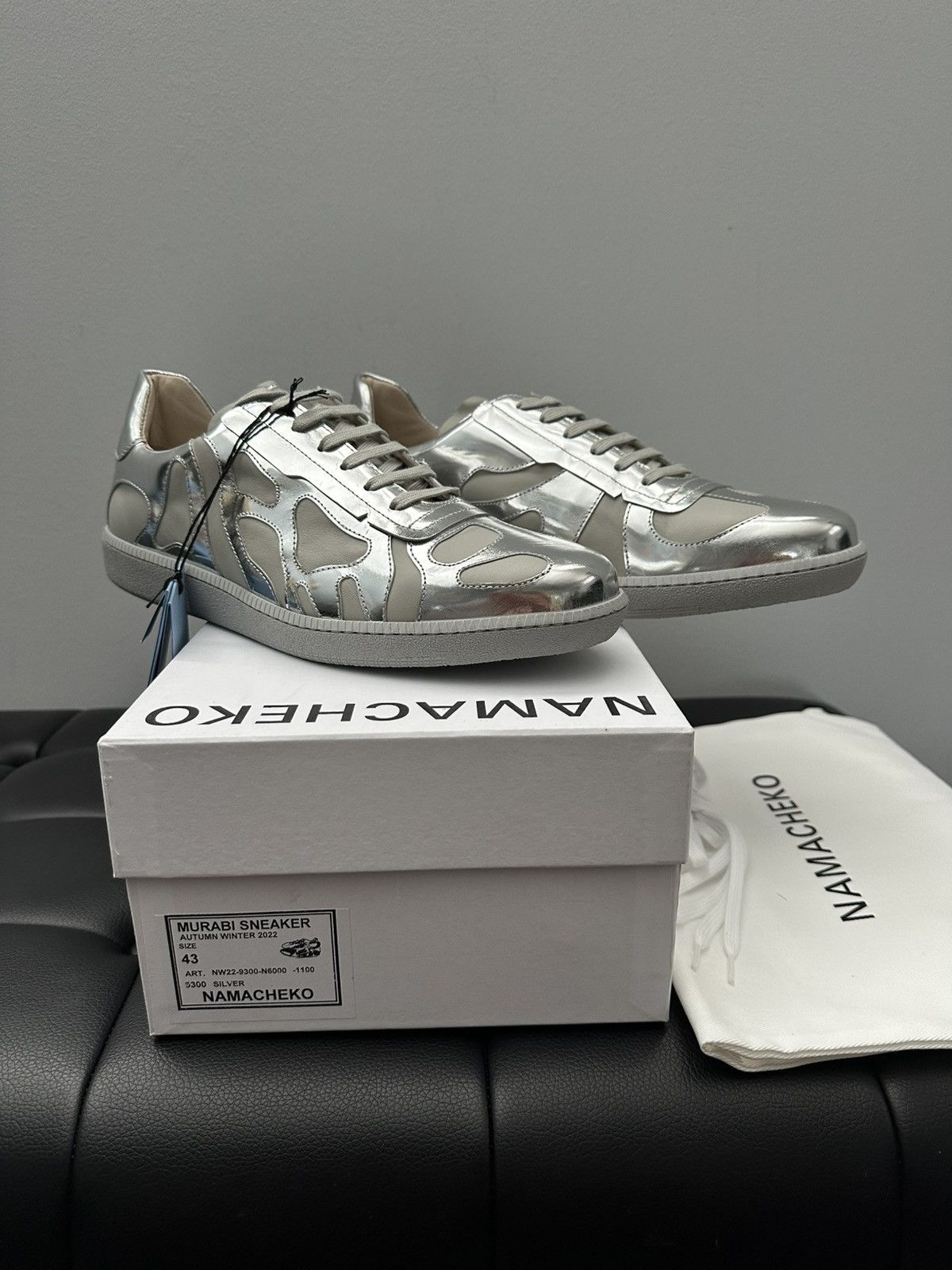 Namacheko Namacheko AW22 Murabi GAT Sneakers Silver Size US 10 / EU 43 - 1 Thumbnail
