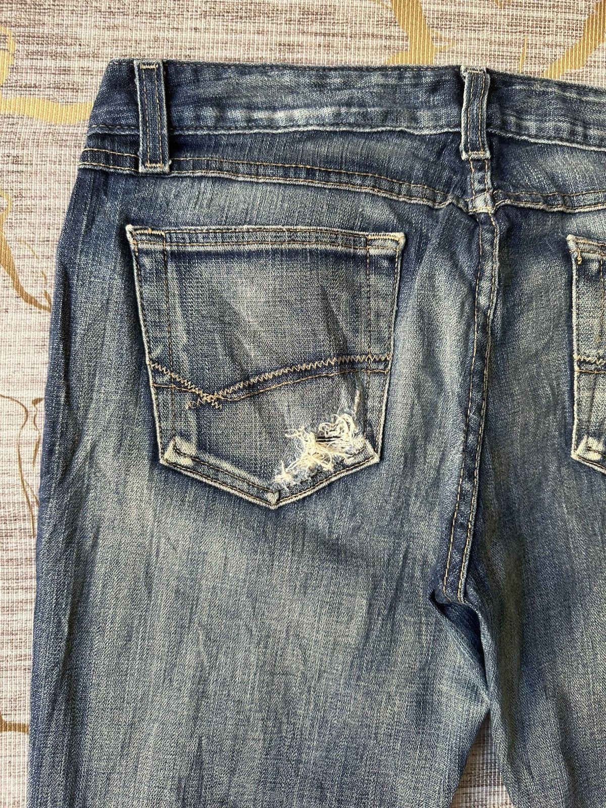 Japanese Brand FLARE Bike Denim Distressed Low Rise Jeans Size US 32 / EU 48 - 16 Thumbnail