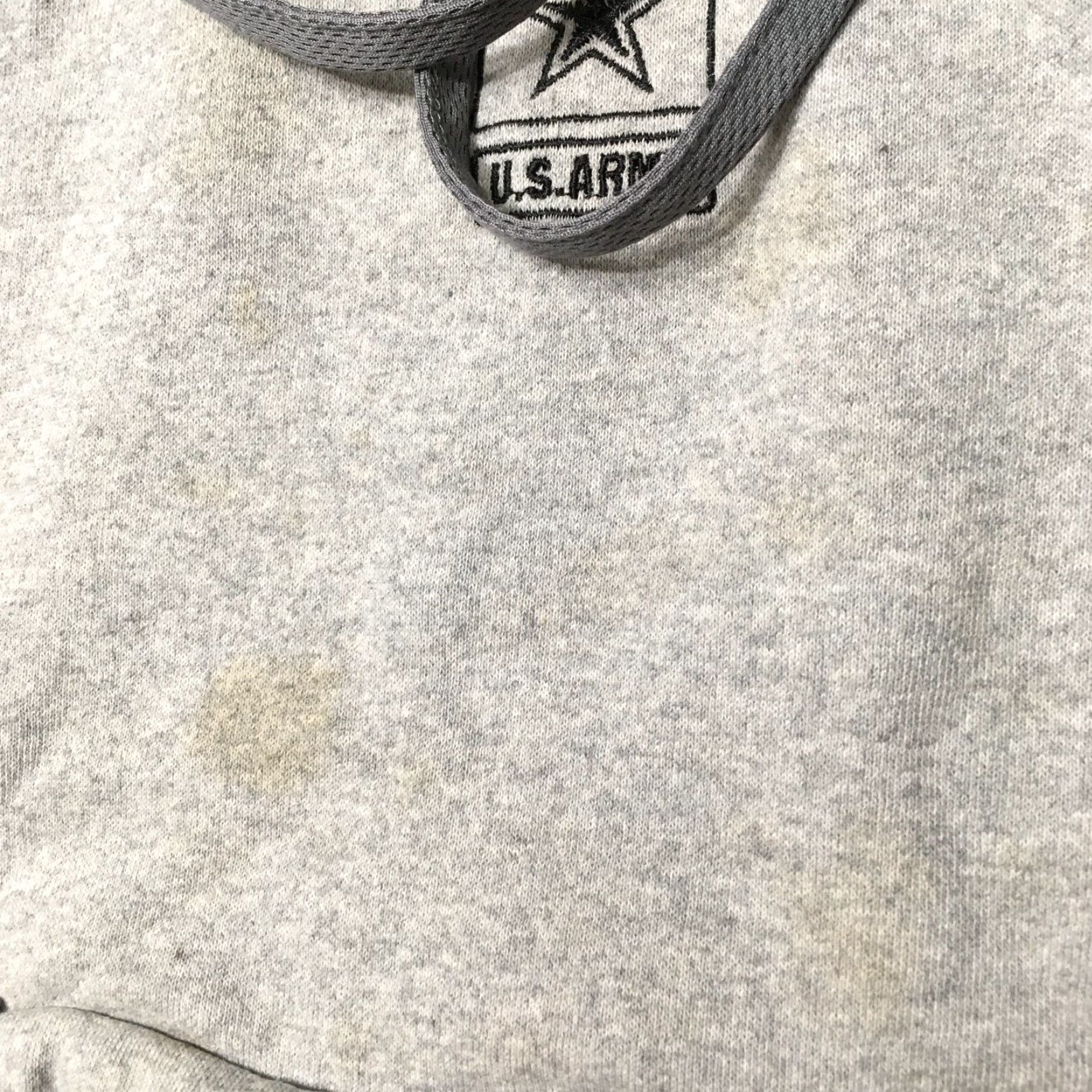 Vintage US Army Hooded Hoodie Mens Medium Army Gray Stained Drawstring Pockets Zipper Fleece Hooded RF11 Size US M / EU 48-50 / 2 - 3 Thumbnail