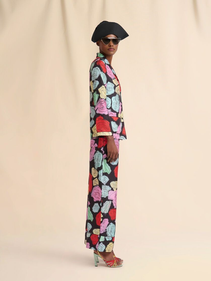 Marni o1w1db10426 Silk Pyjama Shirt With Orion Print in Multicolor Size L / US 10 / IT 46 - 5 Thumbnail