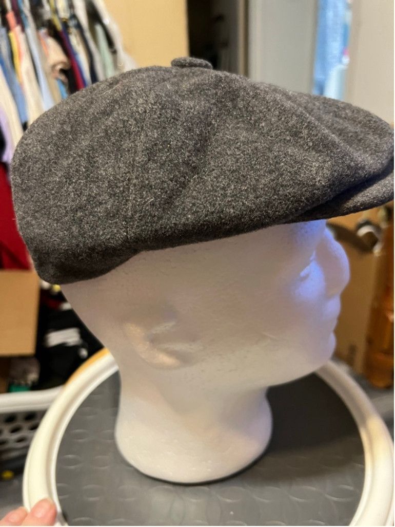 Vintage Vintage Bailey of Hollywood Gray Wool Blend Newsboy Cap Size 30 - 5 Thumbnail