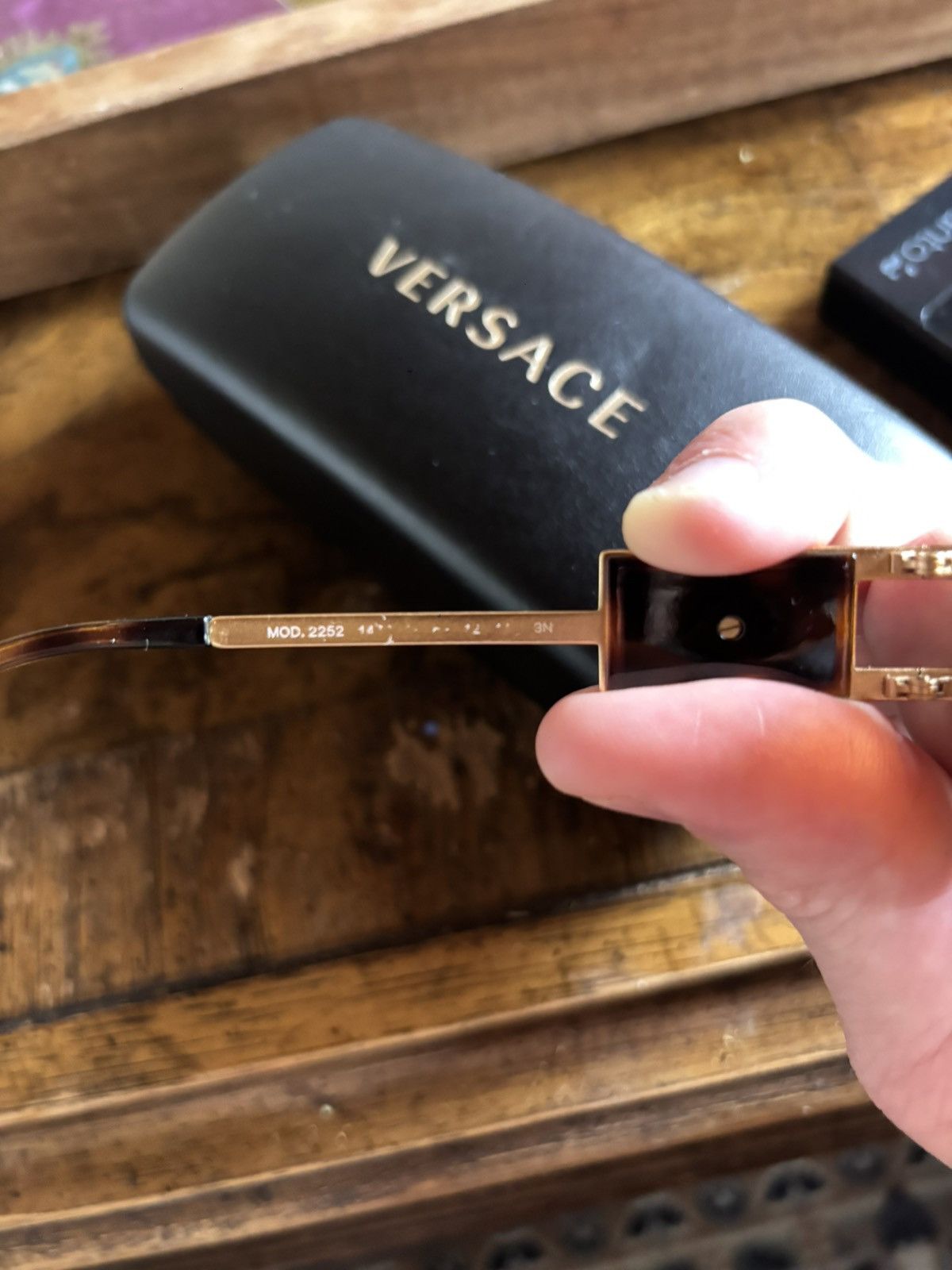 Versace Versace Gold Luxury Sunglasses Model 2252 Size ONE SIZE - 5 Thumbnail