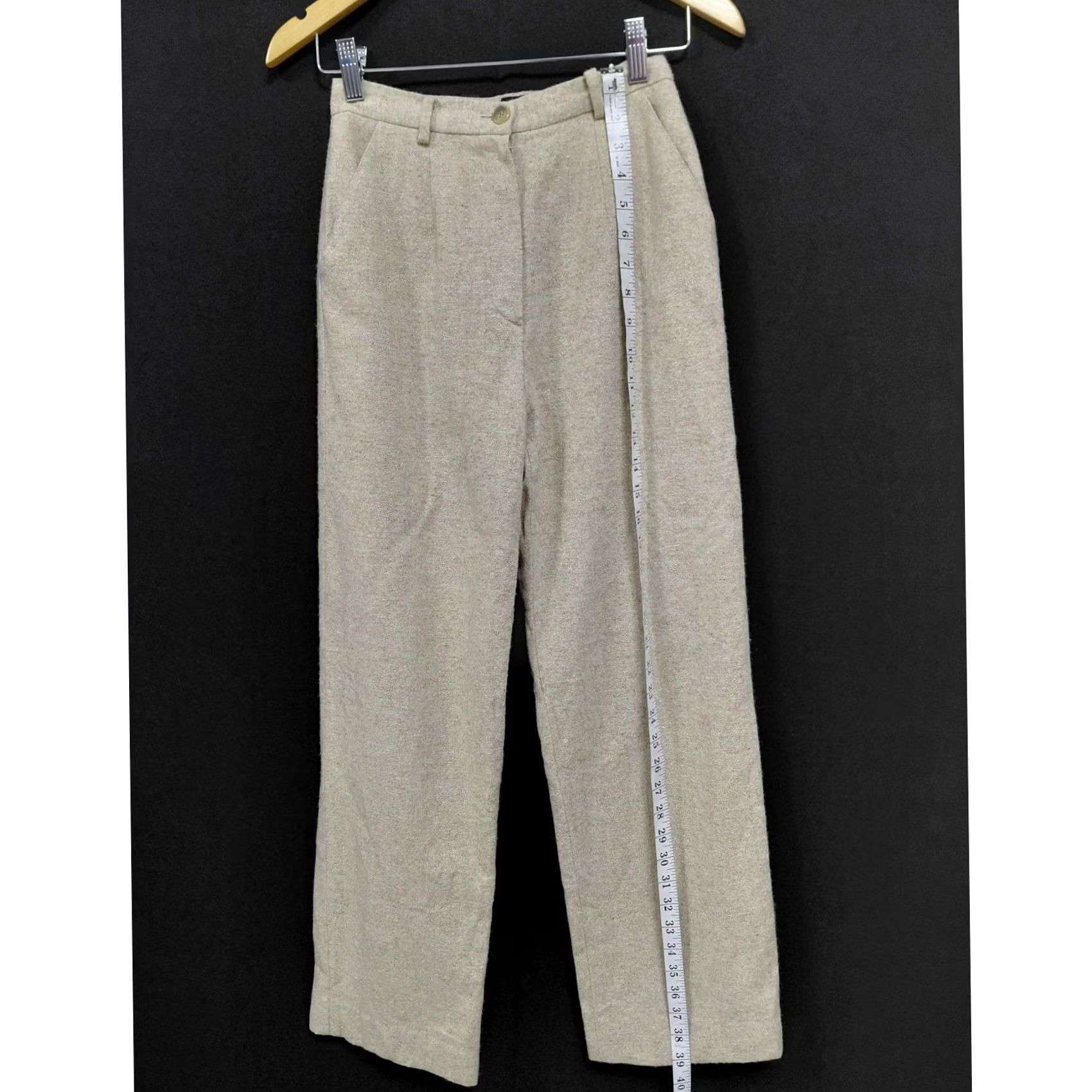 Vintage Avantgarde Pants Women Size 4 Beige 100% Wool Size 27" / US 4 / IT 40 - 7 Thumbnail