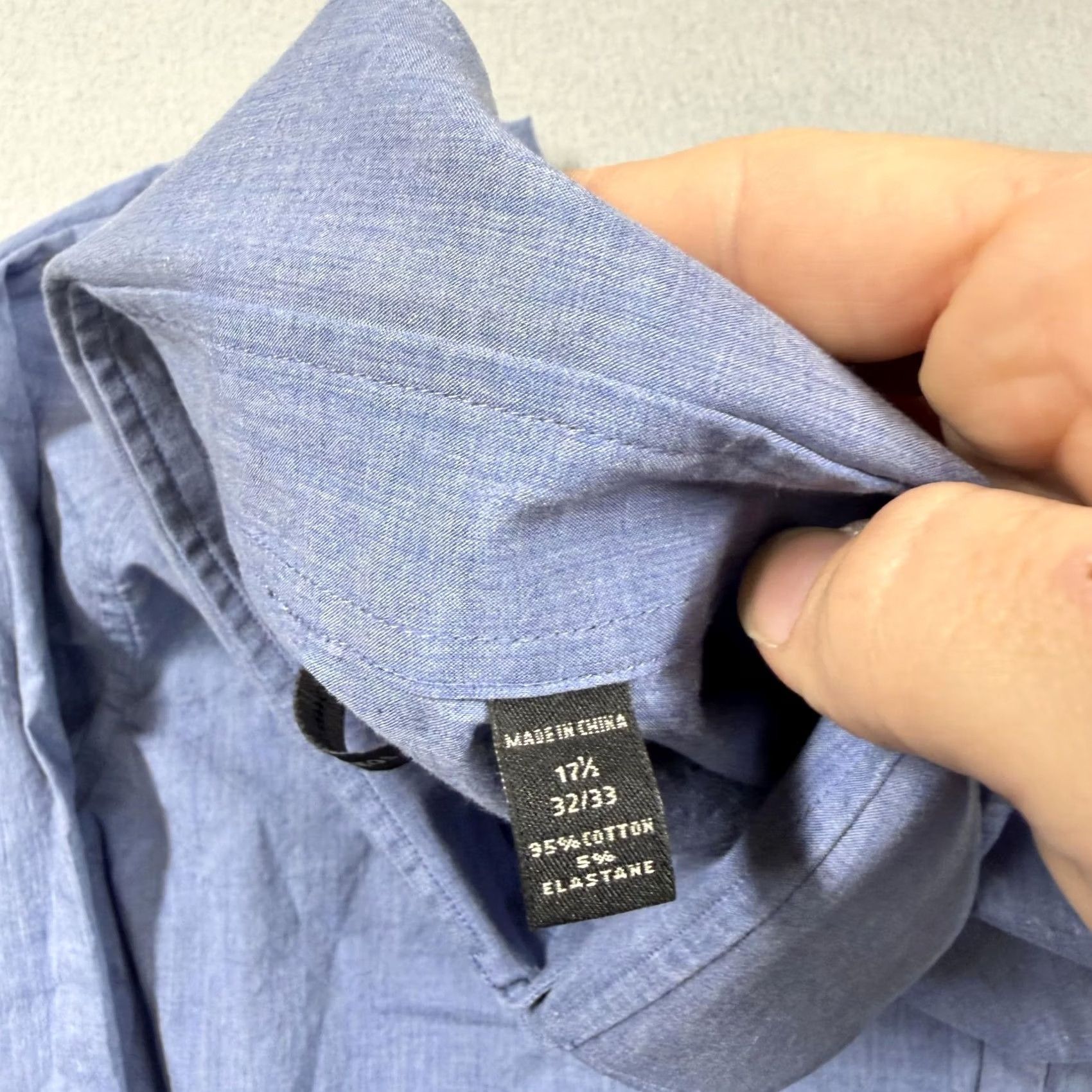 John Varvatos John Varvatos Shirt Mens XL Blue Chambray Long Sleeve Button Up Casual Size US XL / EU 56 / 4 - 4 Thumbnail