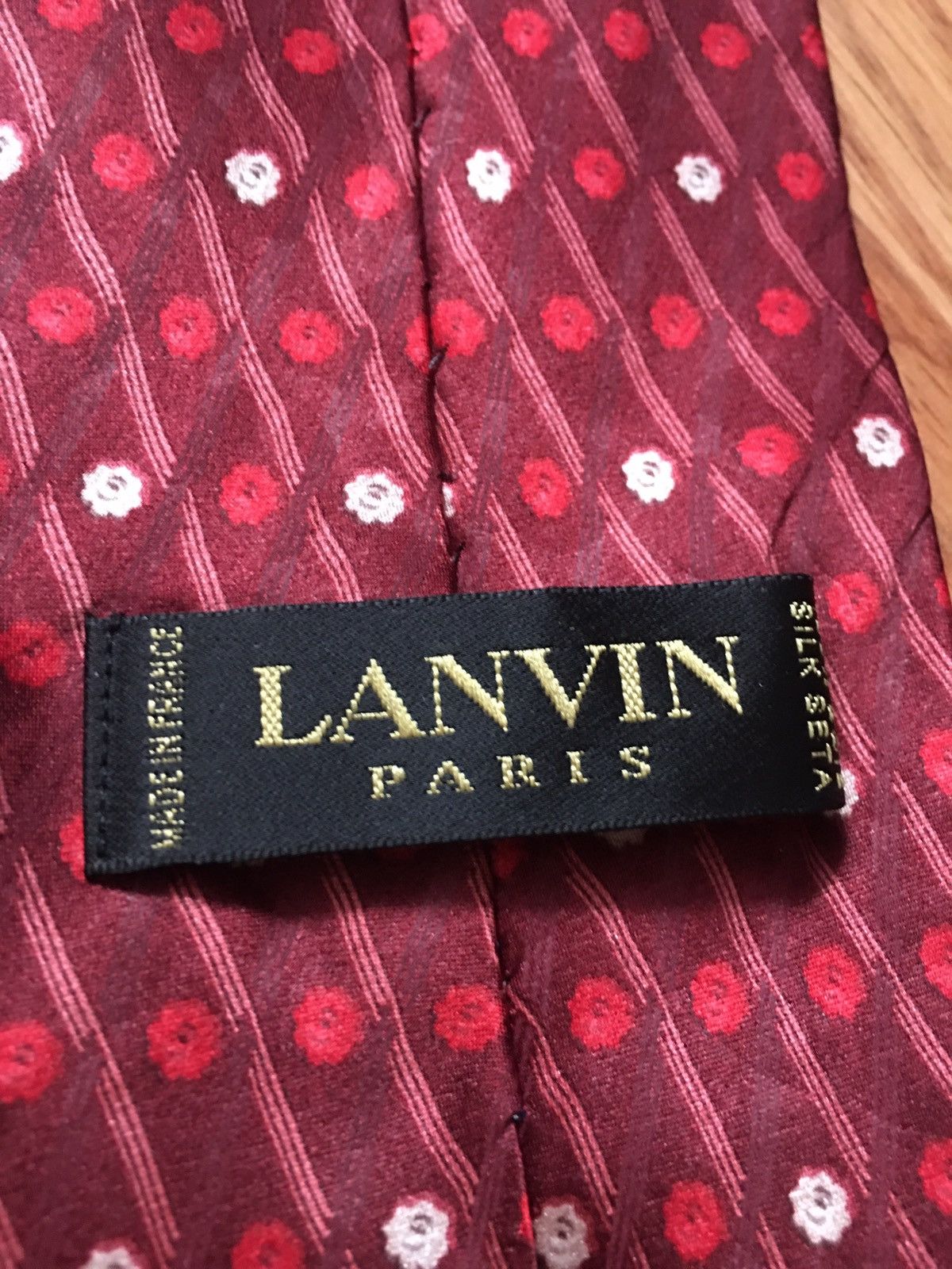 Lanvin Lanvin Paris Floral Print Silk Mens Tie Size ONE SIZE - 5 Thumbnail