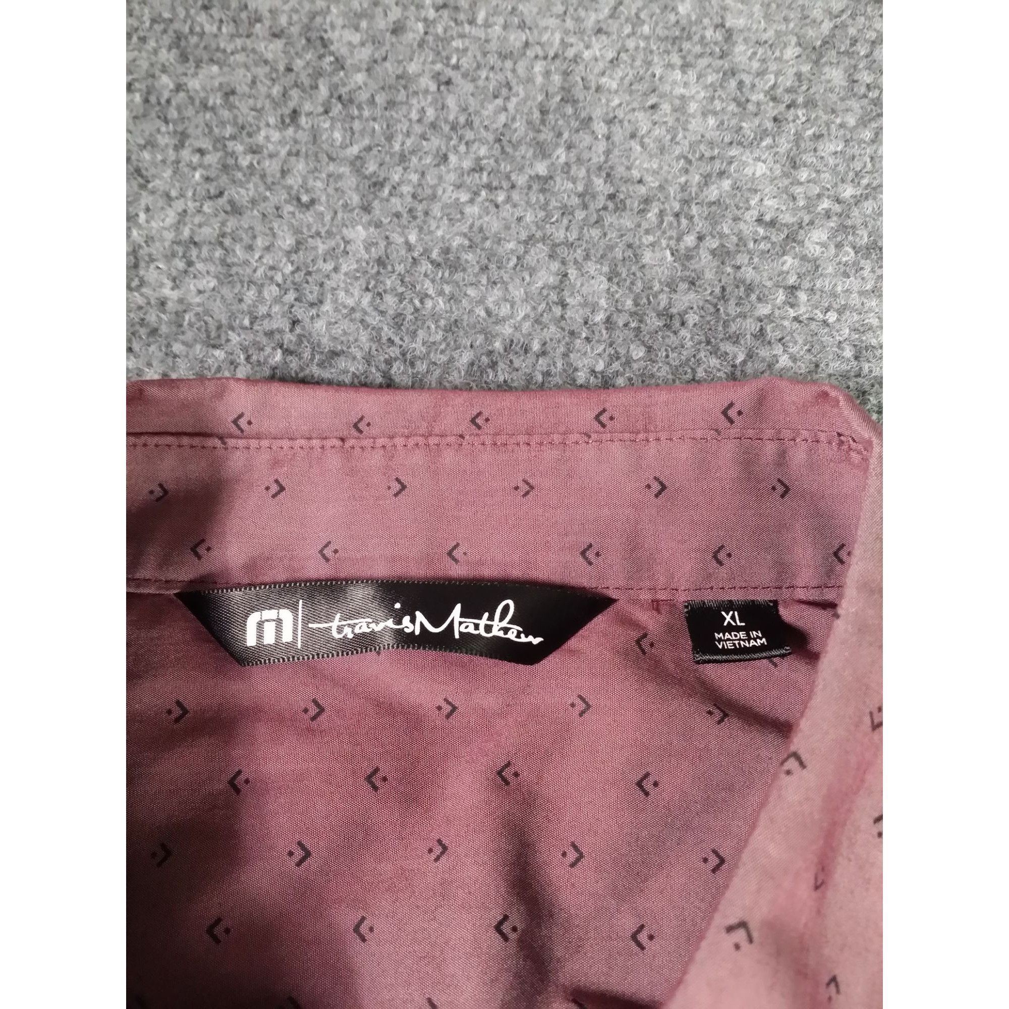 TravisMathew Travis Mathew Button Up Shirt Men Sz XL Purple Geometric Sho Size US XL / EU 56 / 4 - 6 Thumbnail