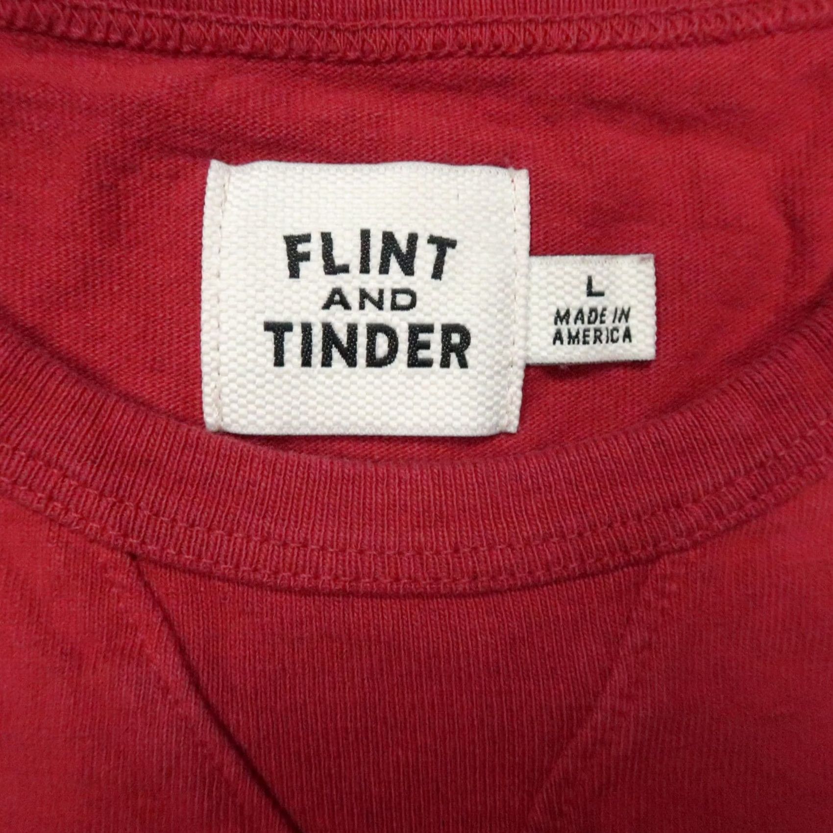 Flint And Tinder Flint and Tinder Shirt Mens Large Red Long Sleeve Tee Cotton Crew Neck Size US L / EU 52-54 / 3 - 3 Thumbnail