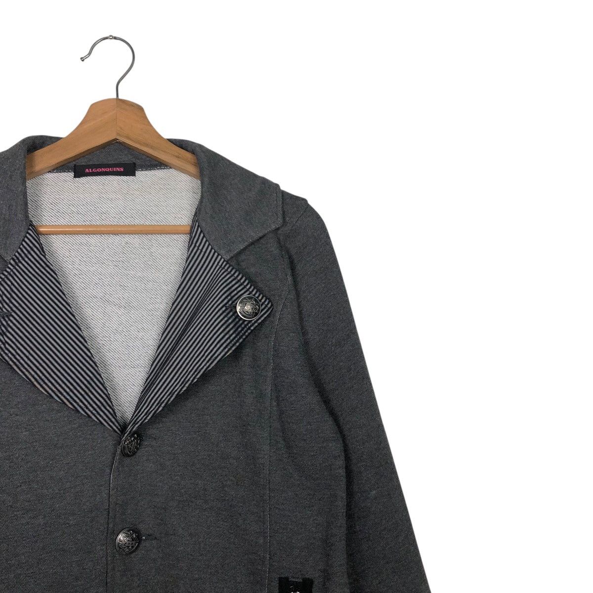 Hysteric Glamour 📌Cropped Biker Jacket Double Collar Algonquins Rich Grey Size US M / EU 48-50 / 2 - 7 Thumbnail