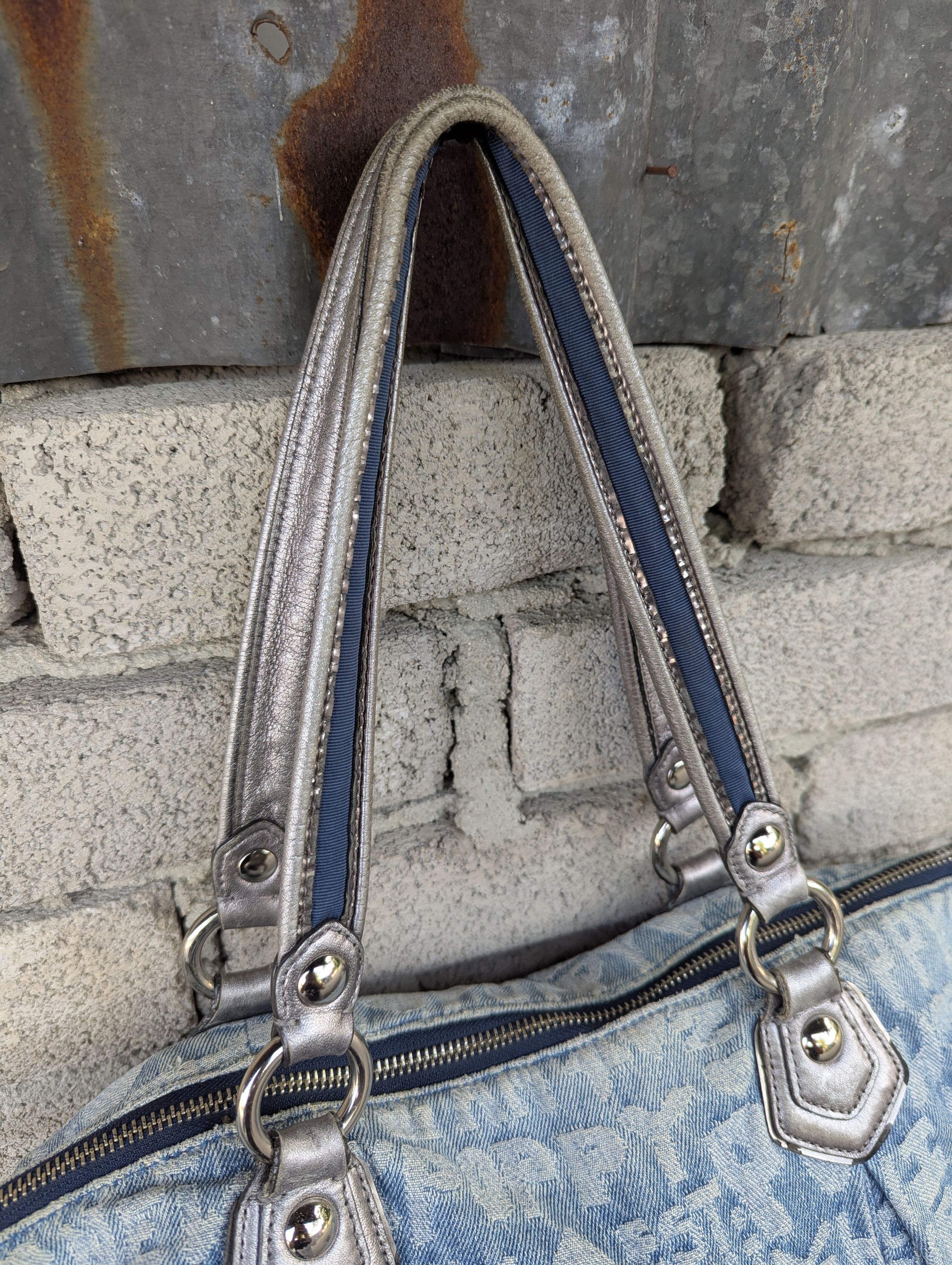 Coach Coach Poppy Blue Denim Word Block Tote Bag Size ONE SIZE - 5 Thumbnail