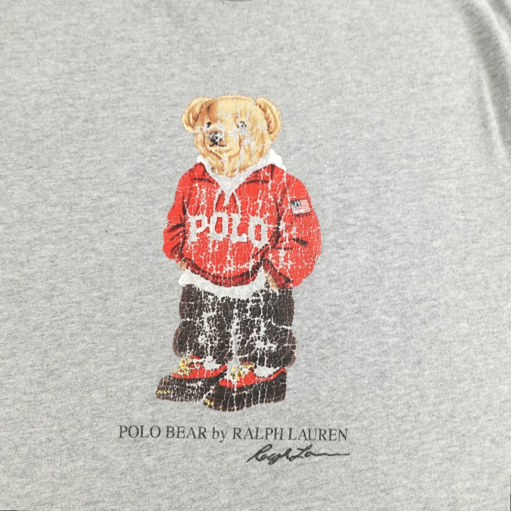 Polo Ralph Lauren Vintage Ralph Lauren Polo Bear Shirt Mens XL Graphic Print Crewneck Short Sleeve Gray Outdoor Logo Tee Size US XL / EU 56 / 4 - 3 Thumbnail