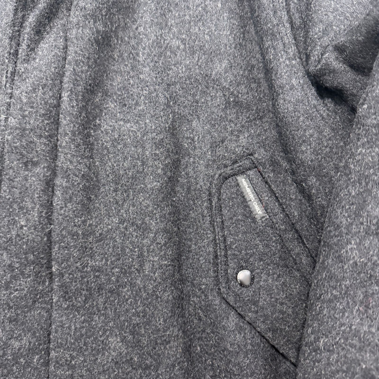 Vintage Vintage Members Only Bomber Jacket Men's 4XL Grey 100% Wool Size US XXL / EU 58 / 5 - 3 Thumbnail