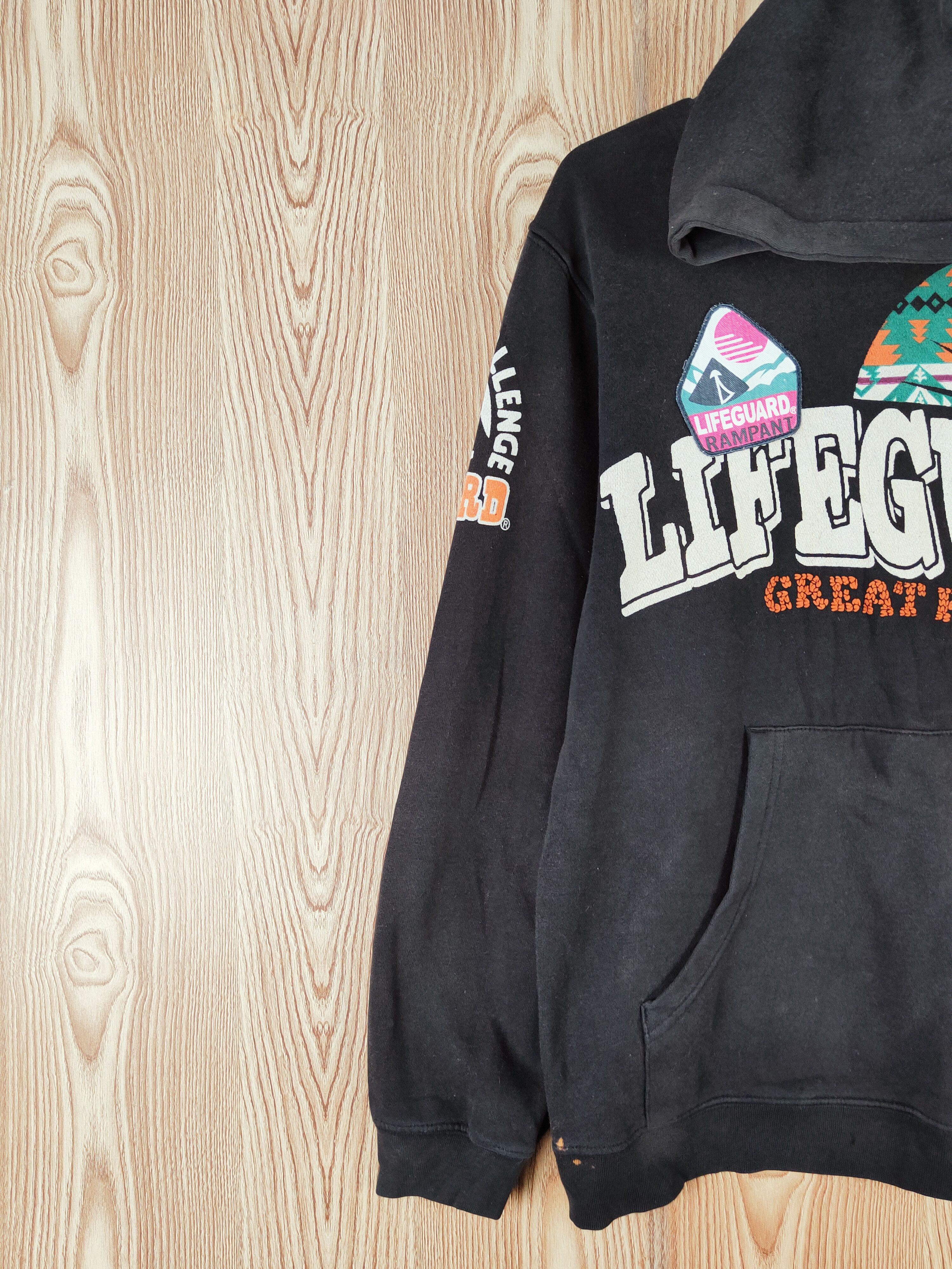 Japanese Brand Lifeguard Black Faded Hoodie Sweatshirts #W121 Size US M / EU 48-50 / 2 - 4 Thumbnail