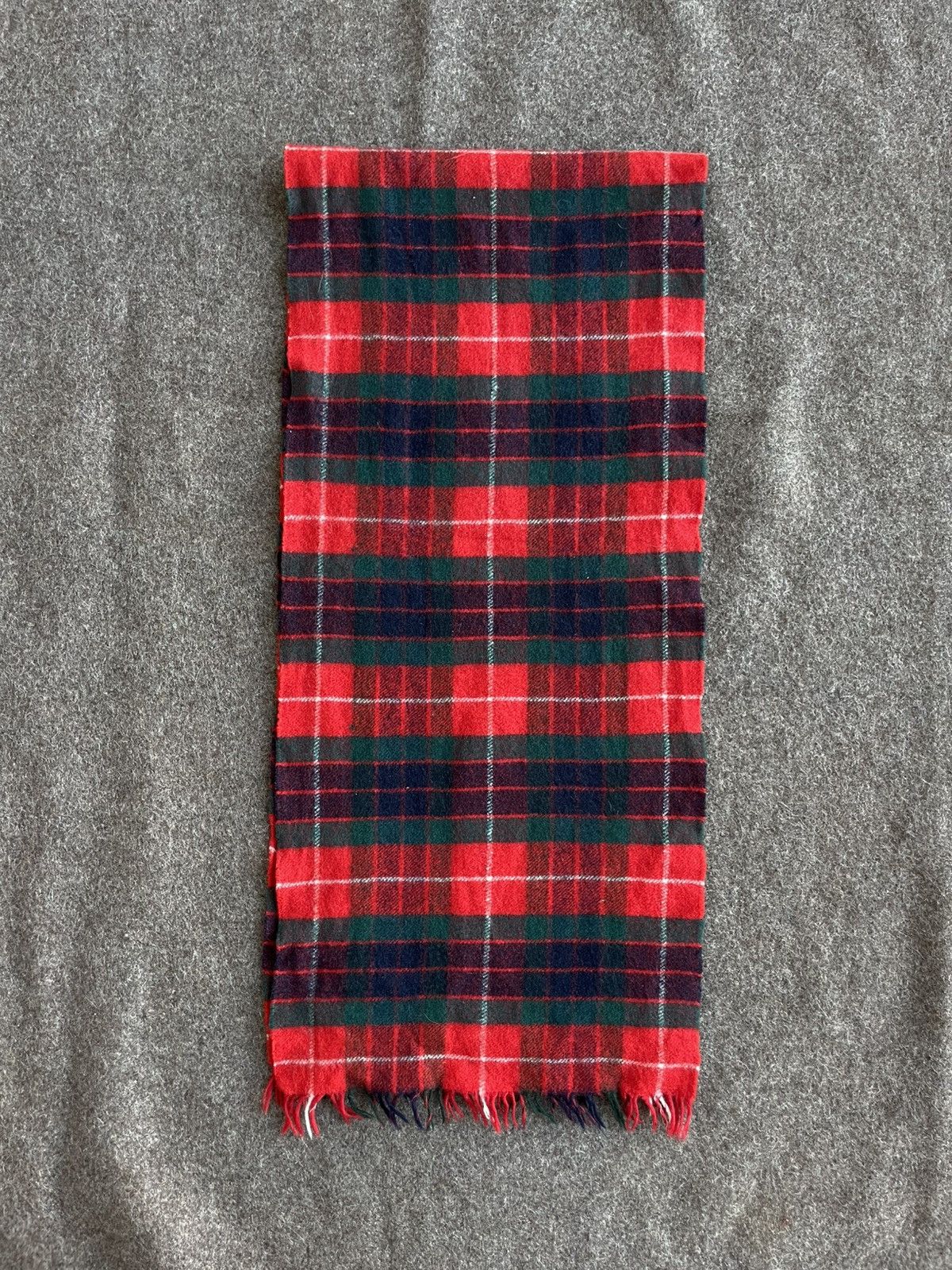 Vintage Red Fraser Cashmer & Wool Scarf Size ONE SIZE - 8 Thumbnail