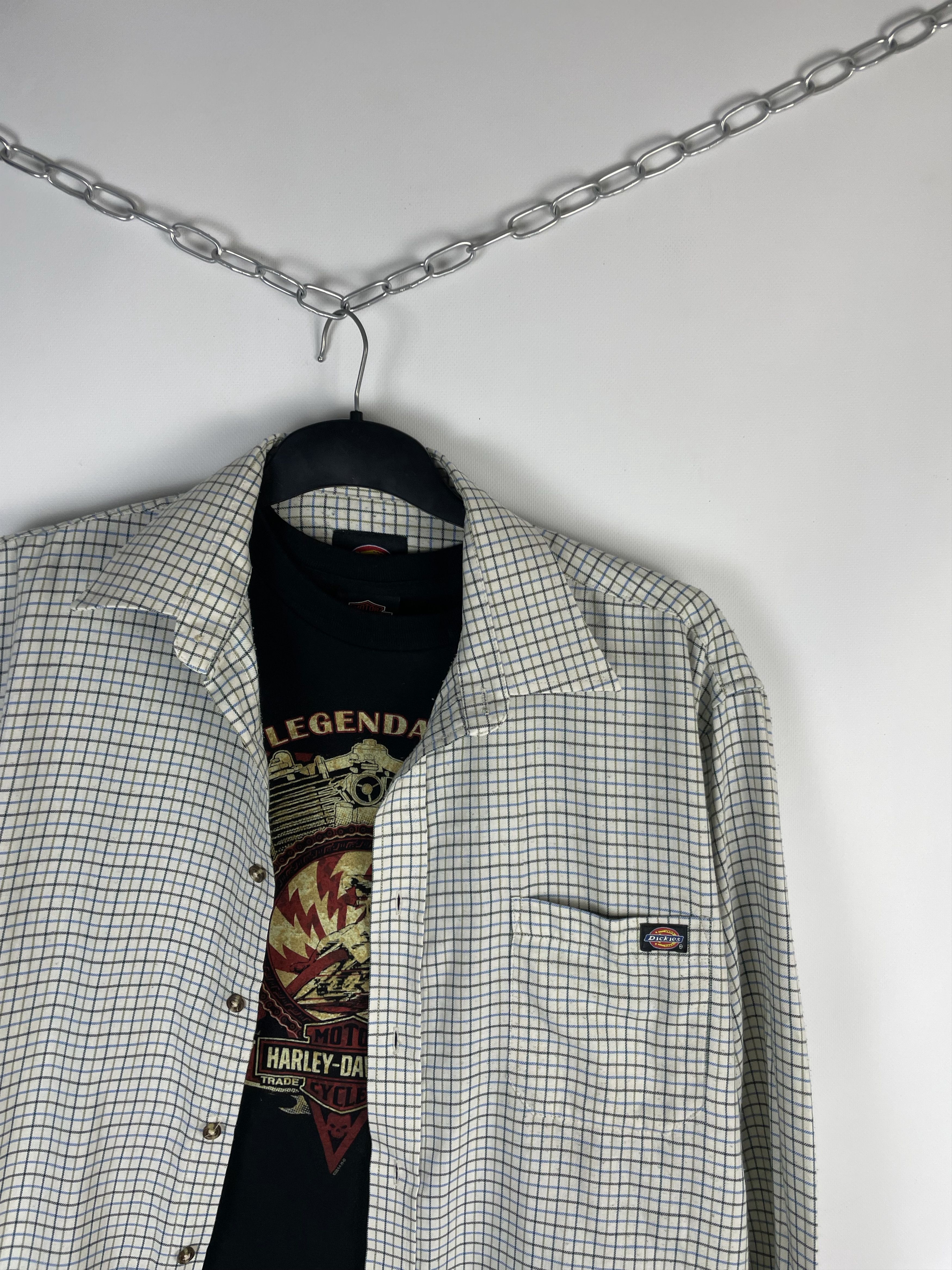 Dickies Flannel Dickies Vintage Mens Shirt Size US L / EU 52-54 / 3 - 3 Thumbnail