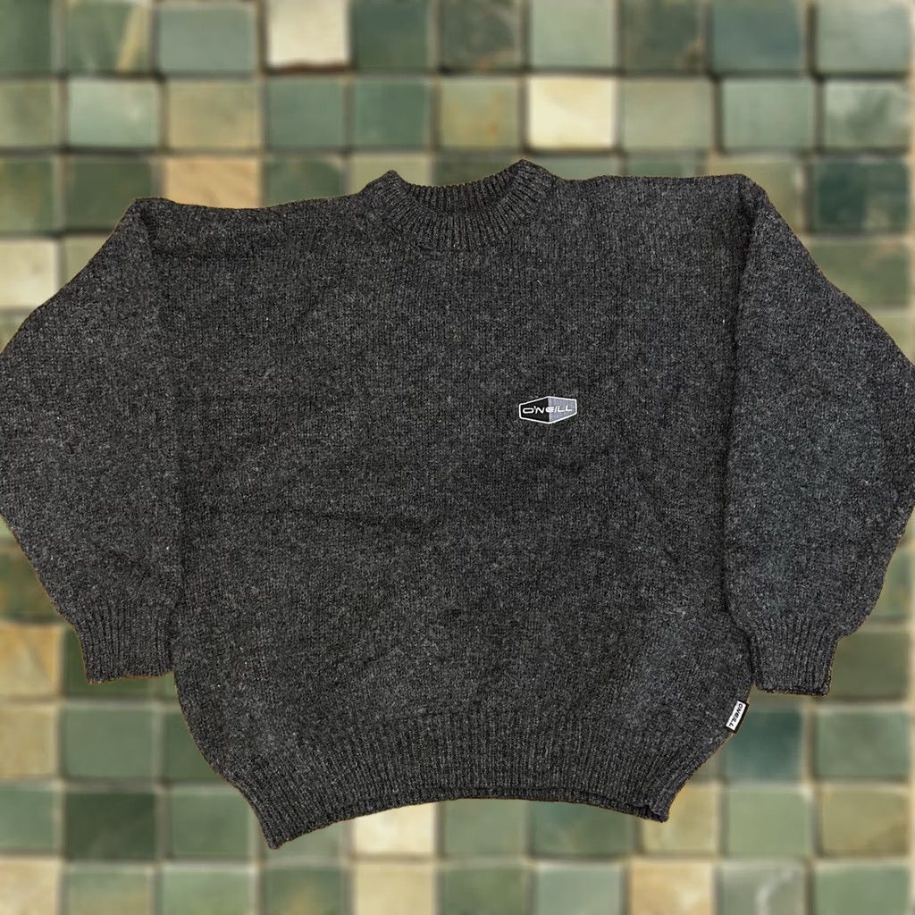 O'Neill VINTAGE O'Neill Sportswear Wool Blend Chunky Knit Crewneck Sweater Large Gray Mens Pullover Knit Oversized Streetwear Winter Size US L / EU 52-54 / 3 - 1 Thumbnail