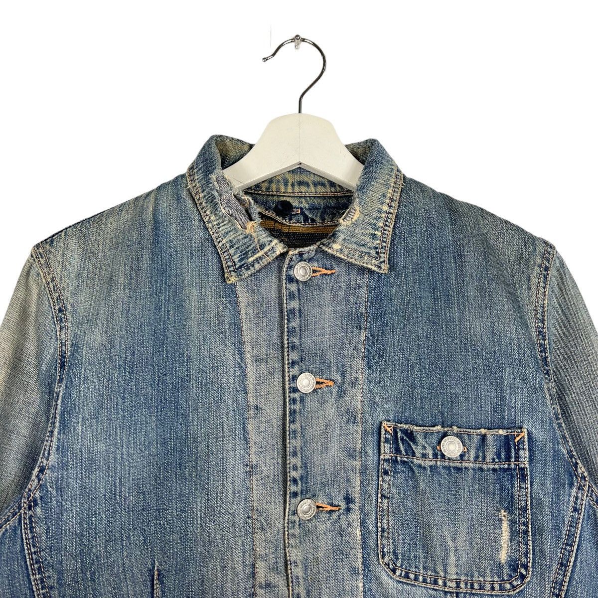 Blue Blue Japan × Takeo Kikuchi × Tornado Mart 🔥 TAKEO KIKUCHI DYED DENIM CHORE JACKET Size US M / EU 48-50 / 2 - 3 Thumbnail