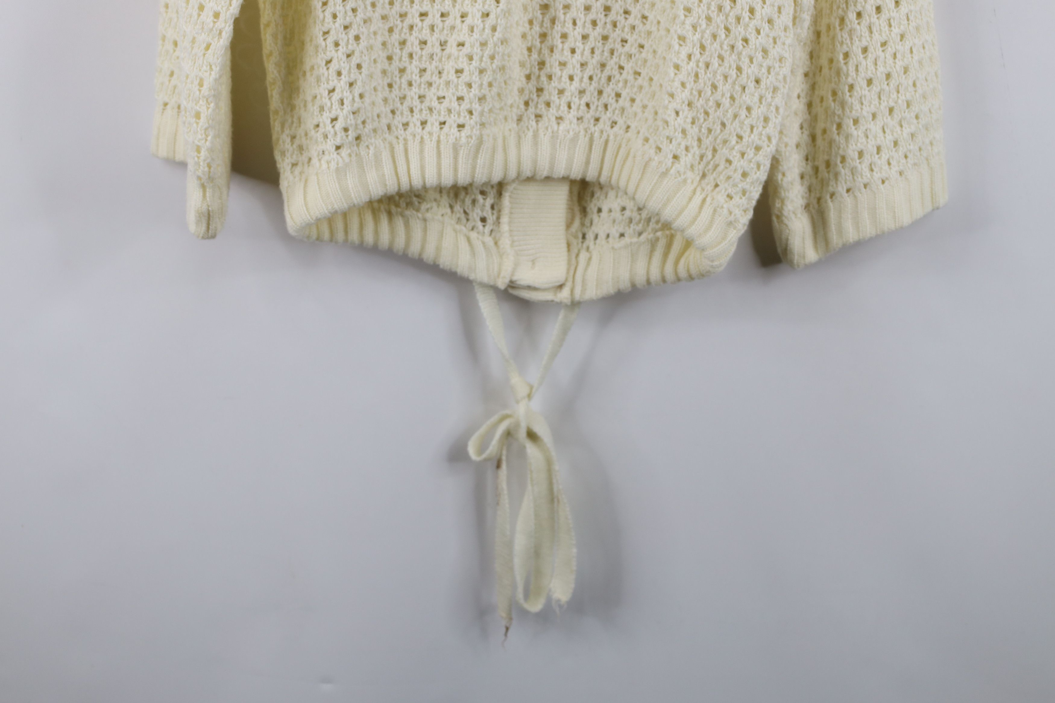Vintage Vintage 60s 70s Boho Chic Knit Tie Bottom Cardigan Sweater Size M / US 6-8 / IT 42-44 - 14 Thumbnail