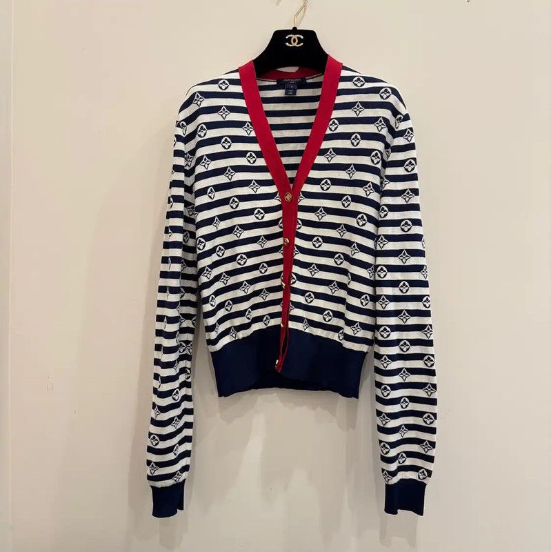 Louis Vuitton Louis Vuitton Striped Cardigan in Multi Color 0089 Size S / US 4 / IT 40 - 1 Thumbnail