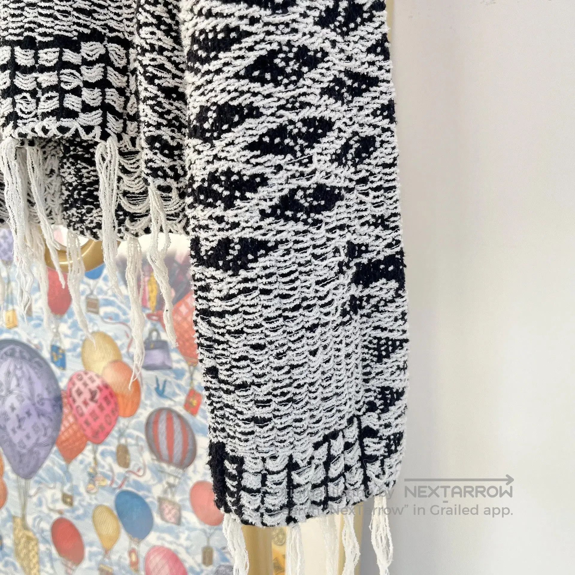 Saint Laurent Paris Saint Laurent Color-Block Knit Fringe Sweater. Size US M / EU 48-50 / 2 - 5 Thumbnail