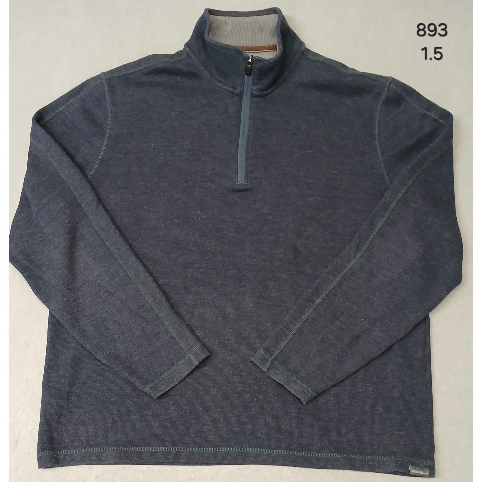 Eddie Bauer Eddie Bauer (XL) Men's Blue Full-Zip Mock Neck Sweatshirt Size US XL / EU 56 / 4 - 1 Thumbnail
