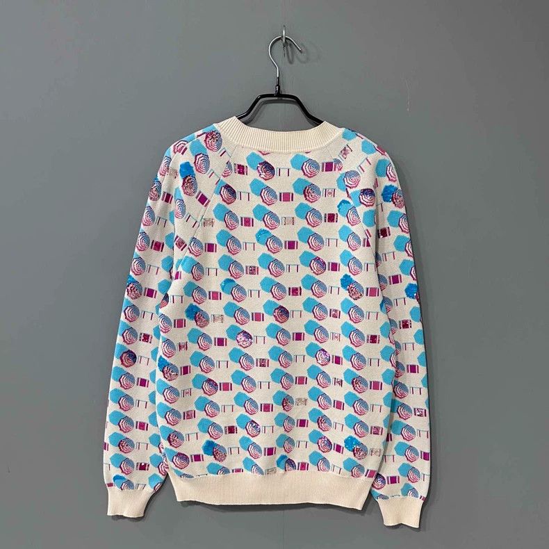 Chanel Chanel Beach series colorful sequined V-neck sweater 2504-N Size XXS / US 00 / IT 34 - 3 Thumbnail