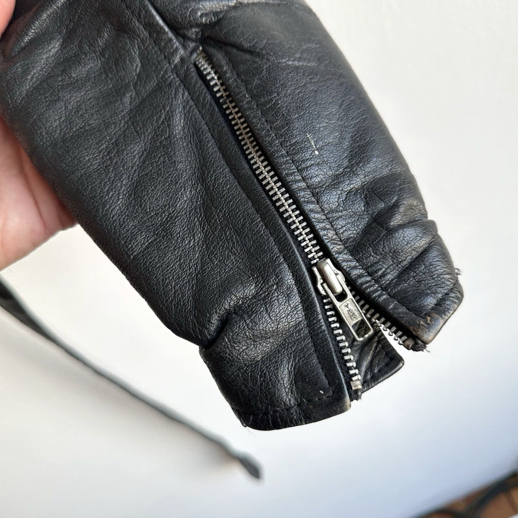 Vintage VINTAGE Motorcycle Leather Jacket XL Leather Belt 1960s X-Large Mens Womens? Size US XL / EU 56 / 4 - 7 Thumbnail
