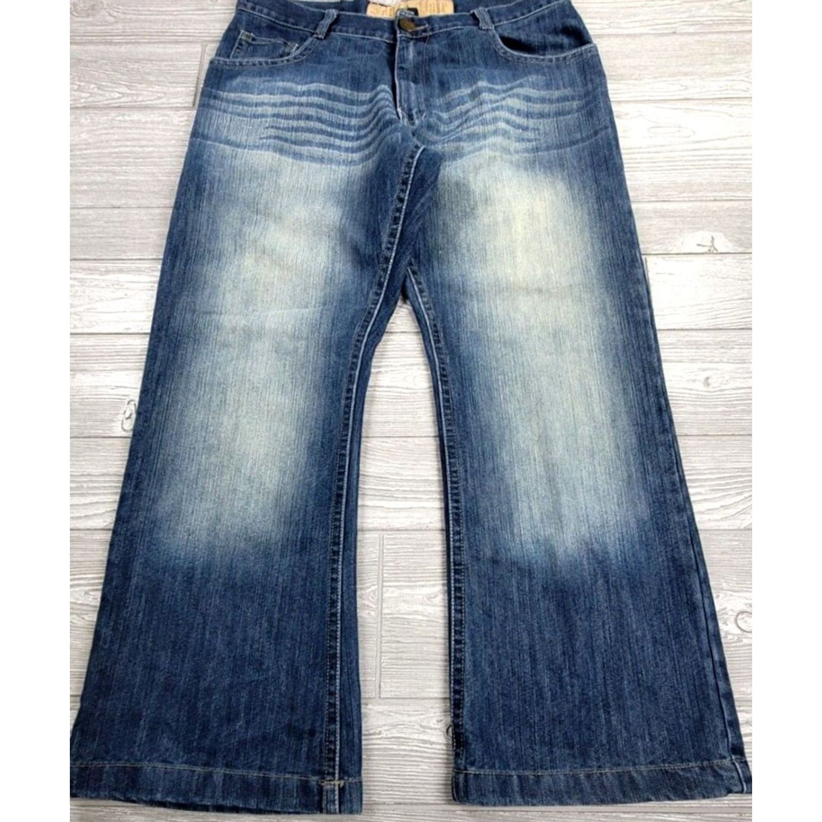 Southpole VINTAGE Southpole Jeans Blue Mens 36x29 Baggy Wide Flare Distressed JNCO 90s Hip Hop Y2K Jeans Mens Size US 36 / EU 52 - 3 Thumbnail