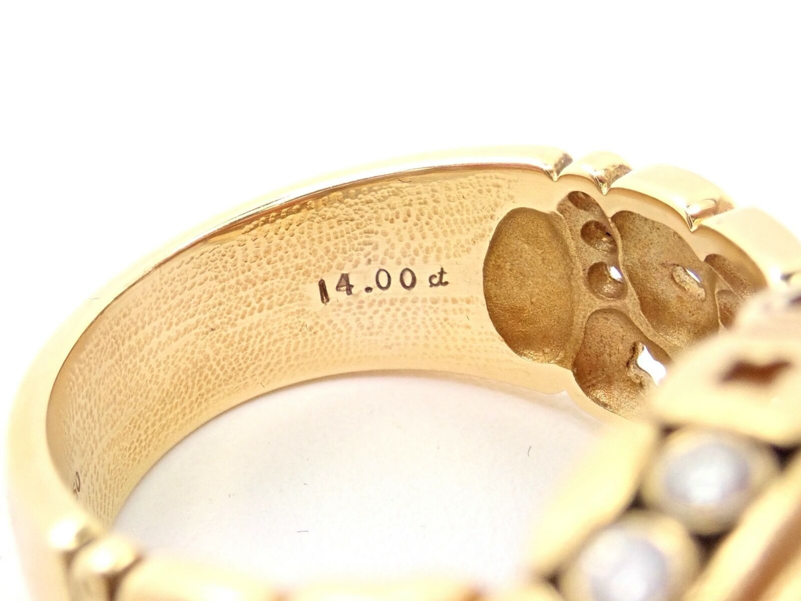 Yellow Gold Diamond Windows Large Orange Spessartite Ring